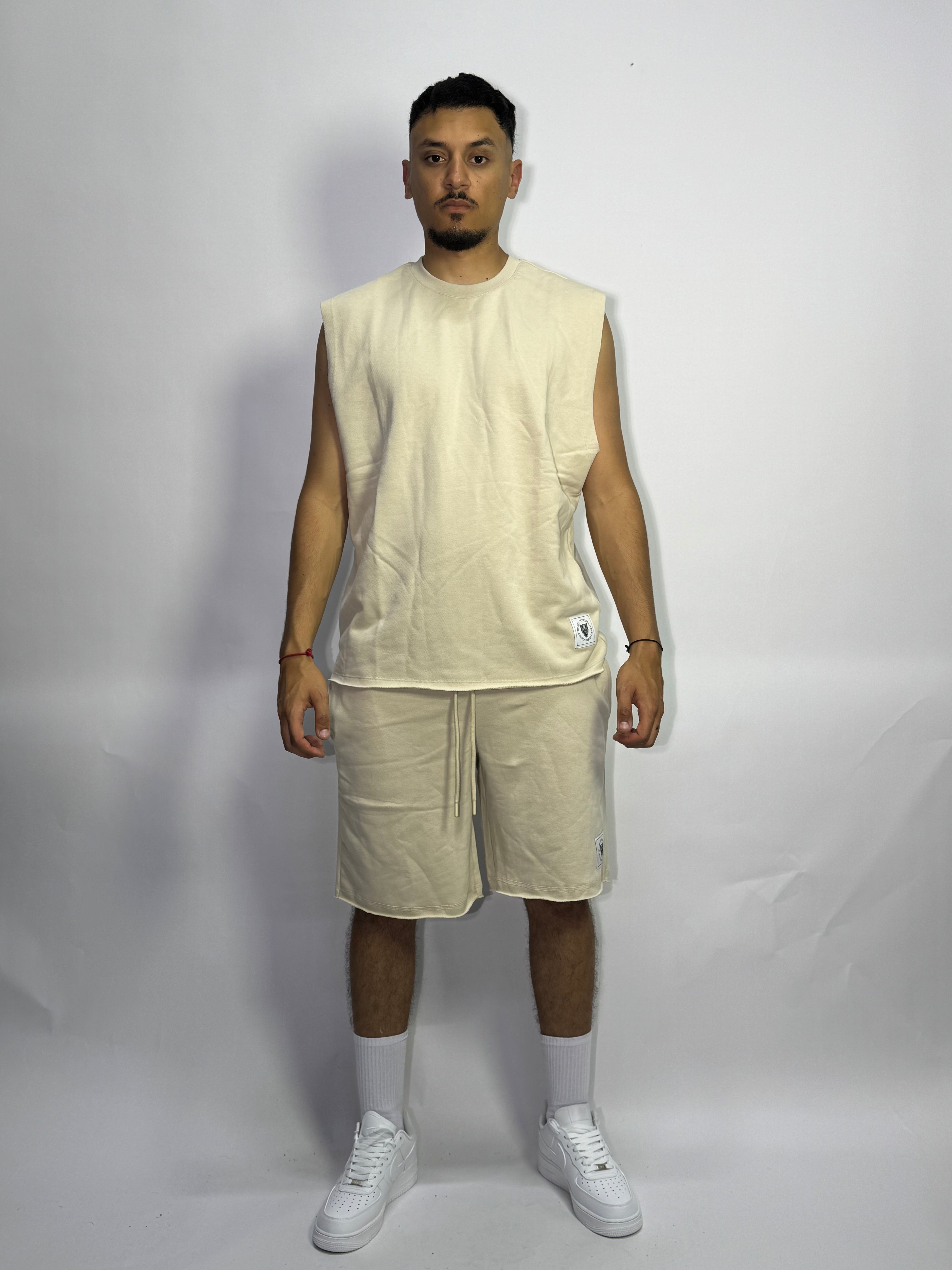 Ensemble Été Beige 1ère Qualité – Sans Manches + Short Ultra Confort