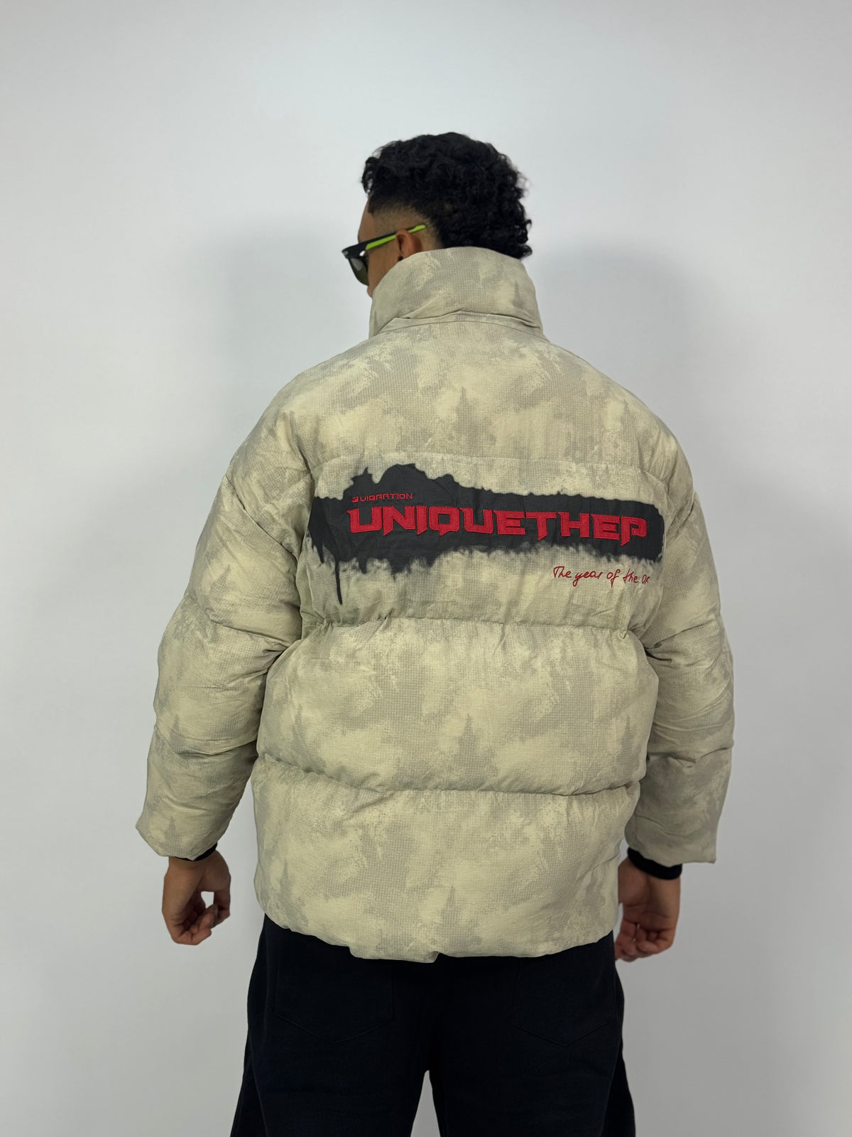 Puffer Cloud Camo – Cream Beige