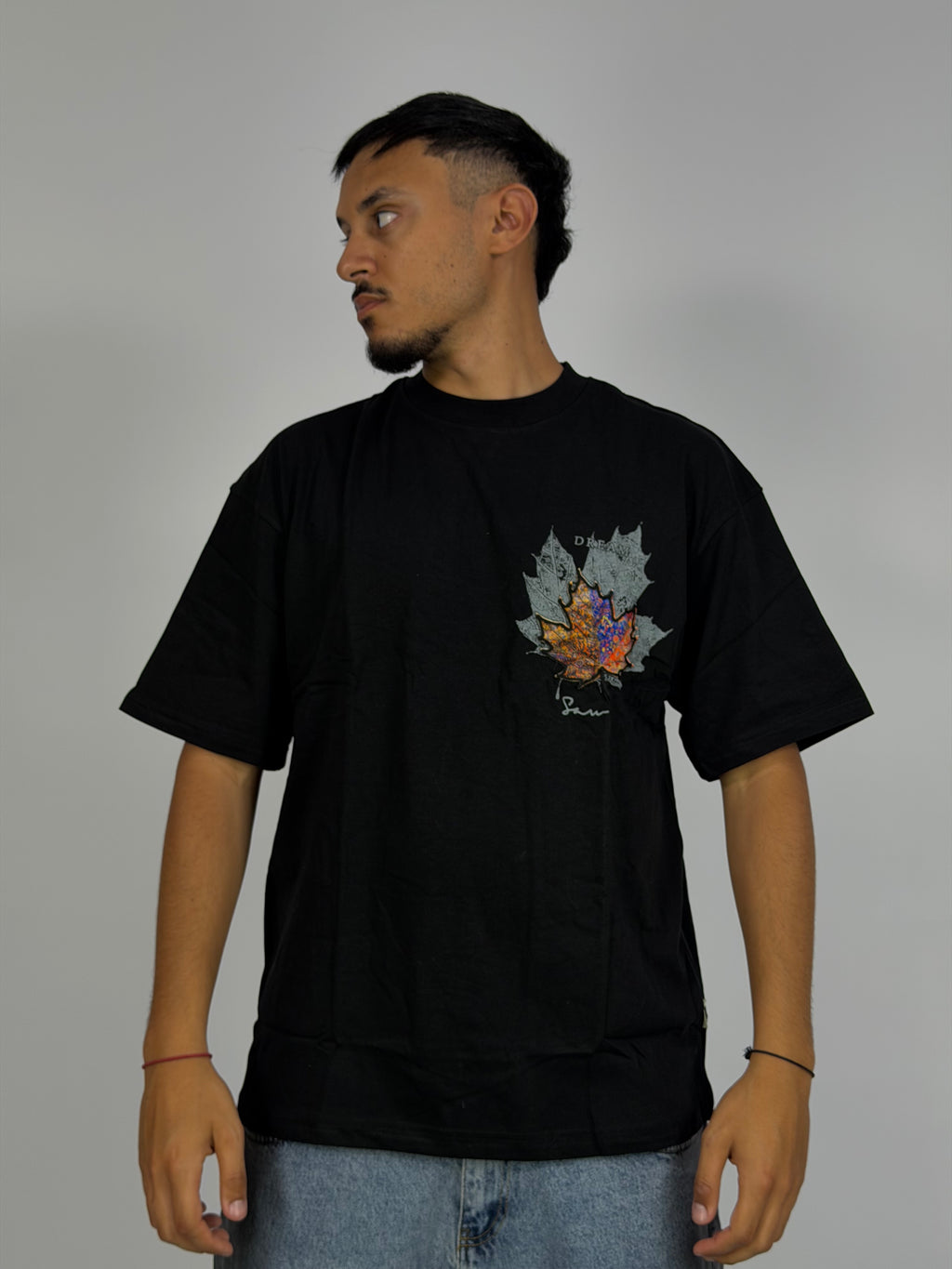 T-shirt ORIGINAL Oversize Noir – Artistic Print Detail