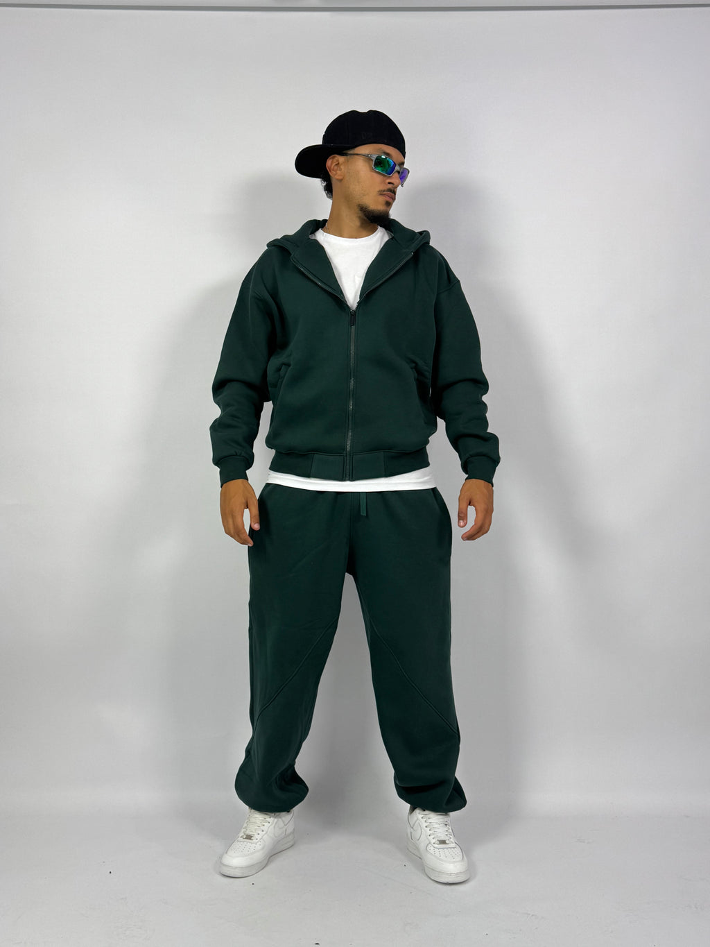 Ensemble Veste Streetwear Oversize Vert – Veste & Pantalon