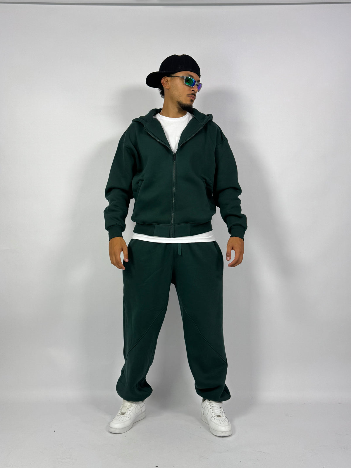 Ensemble Veste Streetwear Oversize Vert – Veste & Pantalon