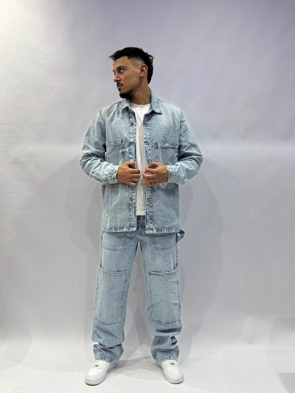 Ensemble Denim Oversize Premium – Veste & Jean Cargo