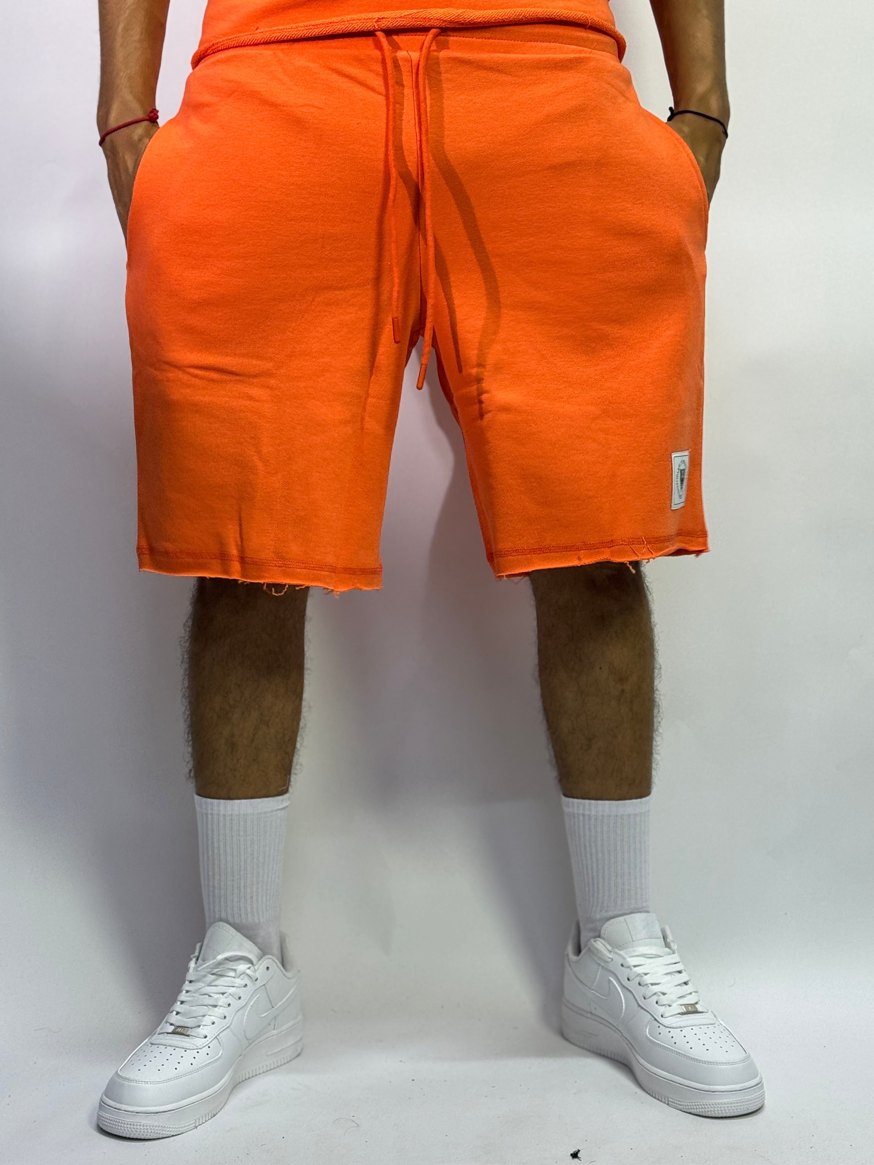 Ensemble Été Orange 1ère Qualité – Sans Manches + Short Confort