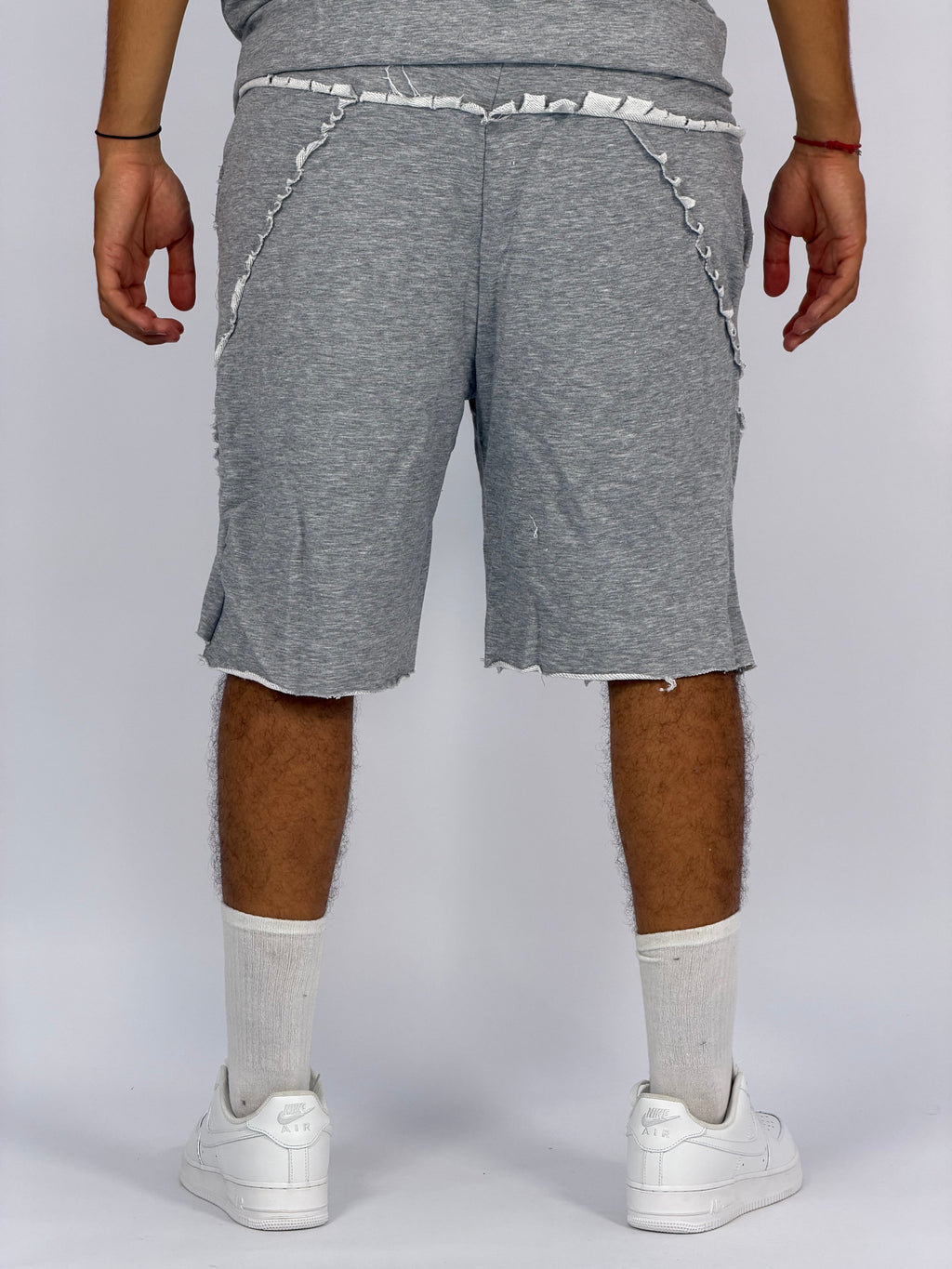 Ensemble “SAND WAVE” GRIS – Hoodie Sans Manches + Short Summer Fit
