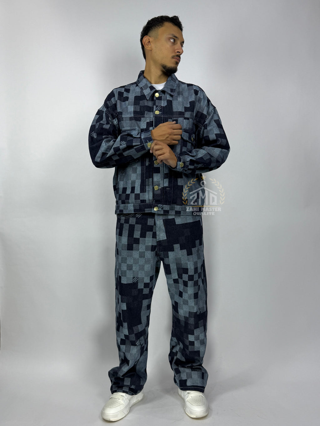 Ensemble Pixel Denim – Édition Limitée 1ʳᵉ Qualité