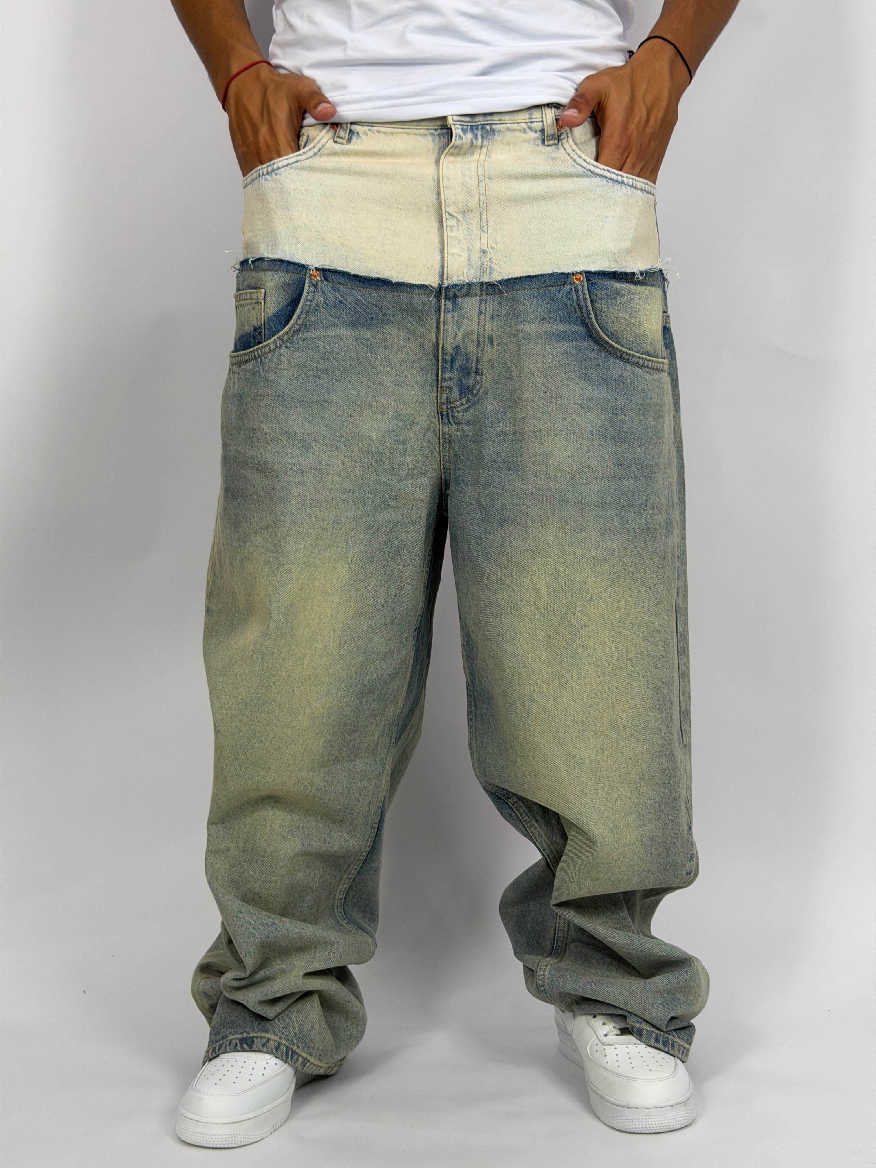 Jeans ORIGINAL Denim Oversize Patchwork – Two Tone Vintage Edition