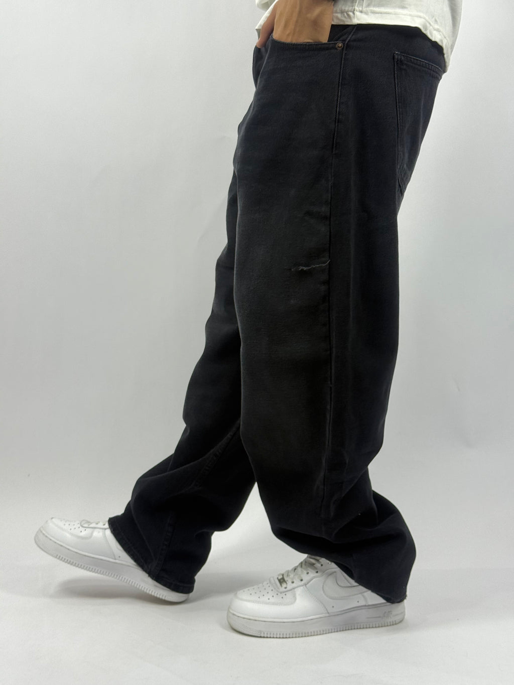 Jeans Noir Collection Street – Détails Contrastés | 1ère Qualité (Model B)