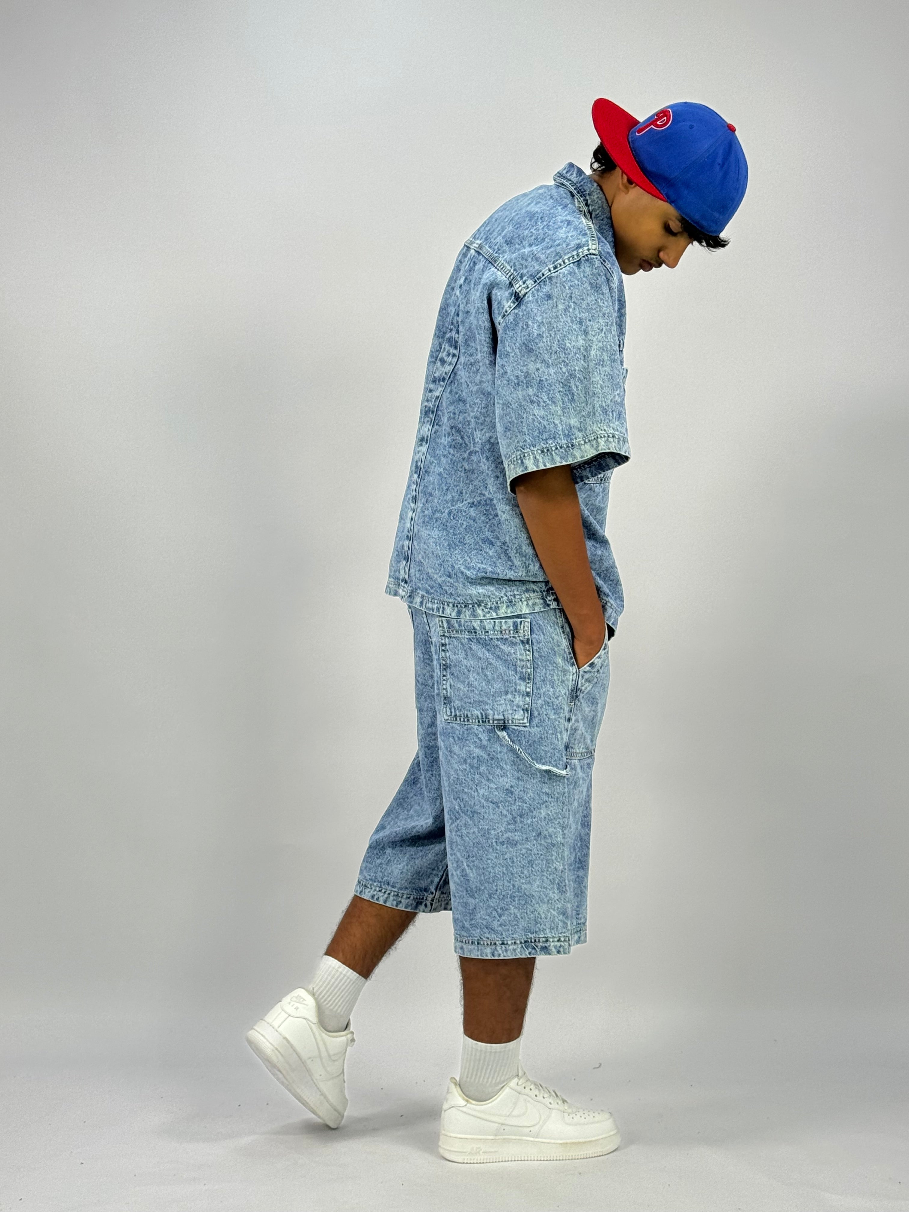 Ensemble Oversize en Jean Homme Bleu Ciel