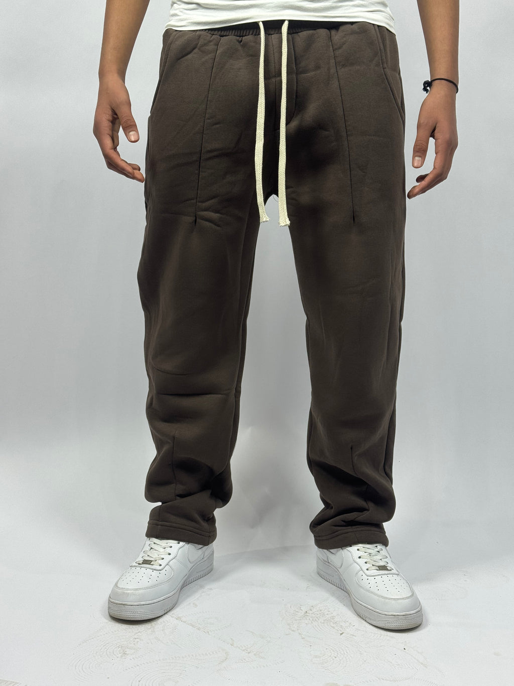 Pantalon Simple Baggy Marron