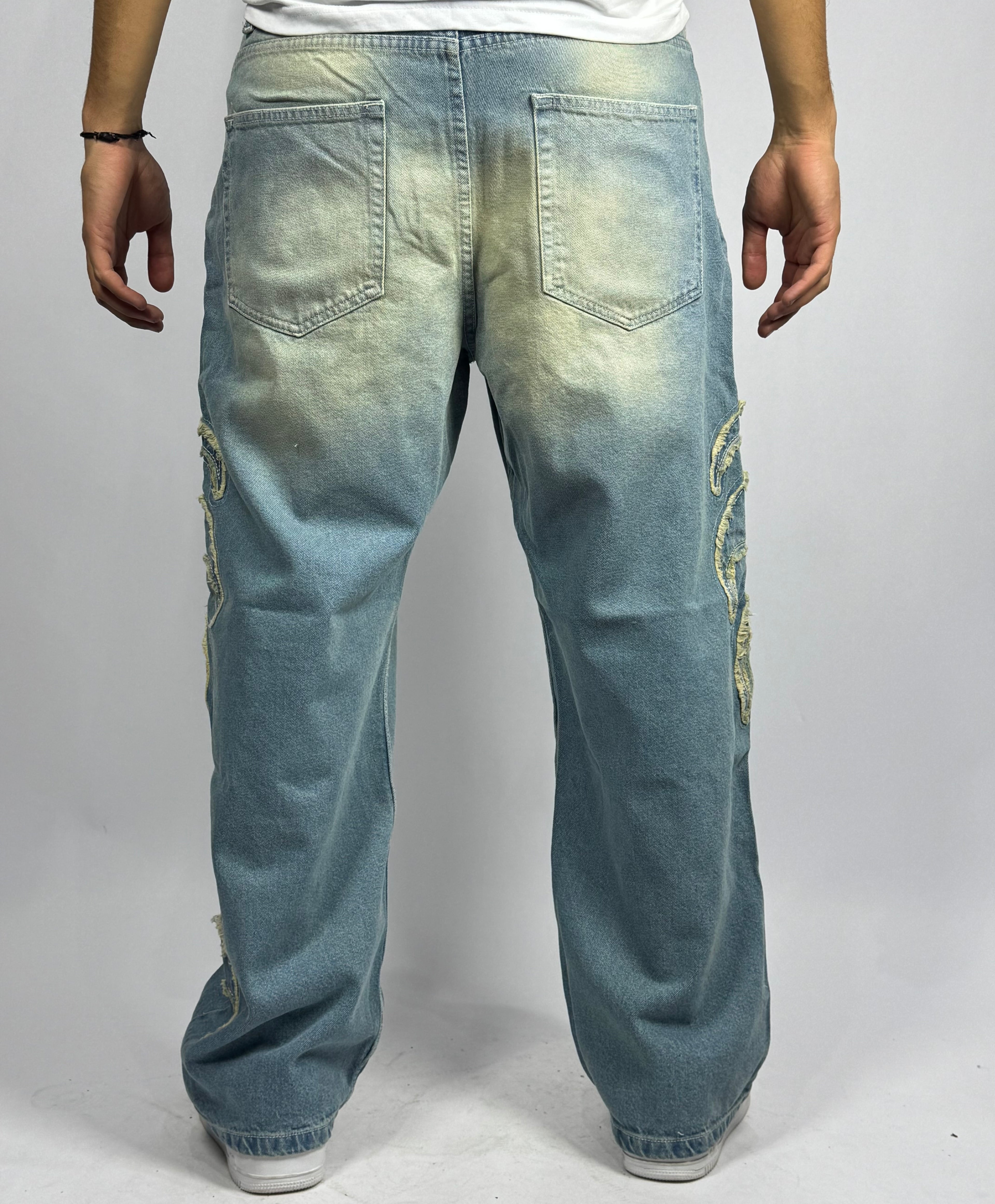 Jean Baggy 1 ère Qualité – Collection Broderie Flamme ( Model A)