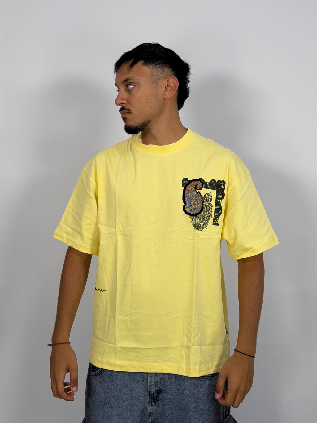 T-shirt ORIGINAL Oversize Jaune – Paisley Statement “I Learned & Changed” Edition