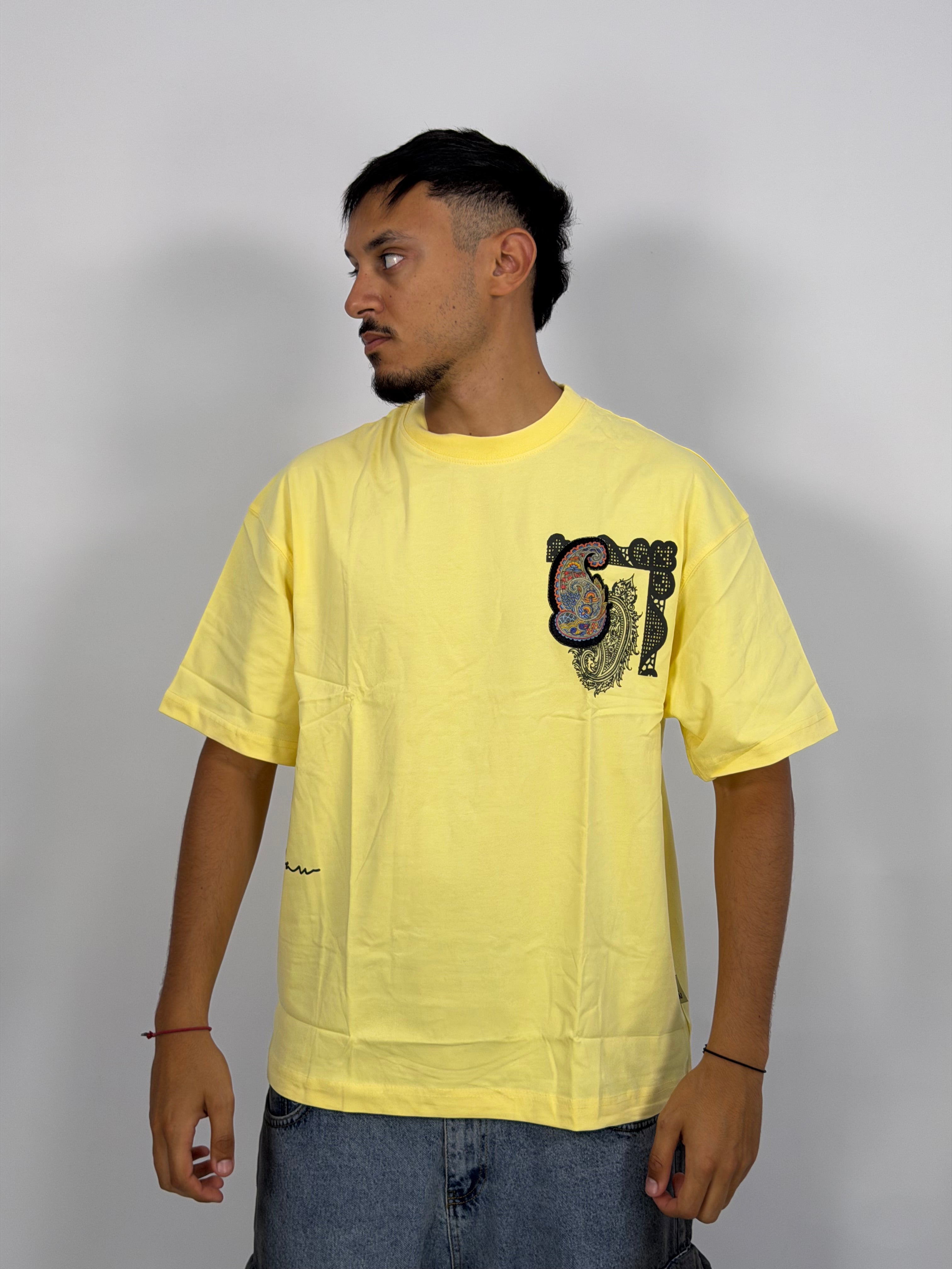 T-shirt ORIGINAL Oversize Jaune – Paisley Statement “I Learned & Changed” Edition