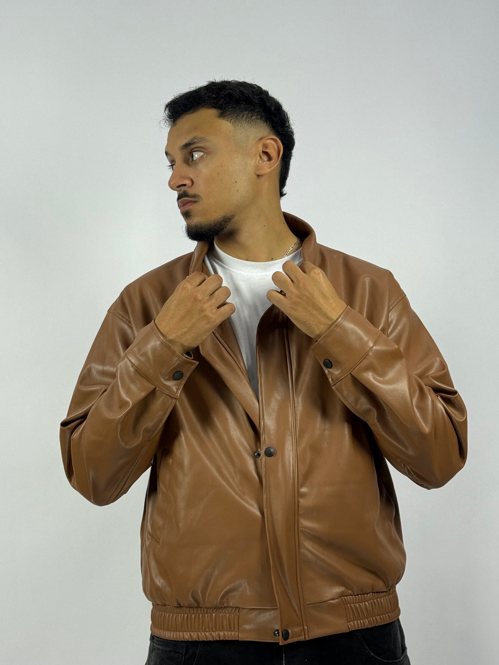 Veste en cuire CAMEL
