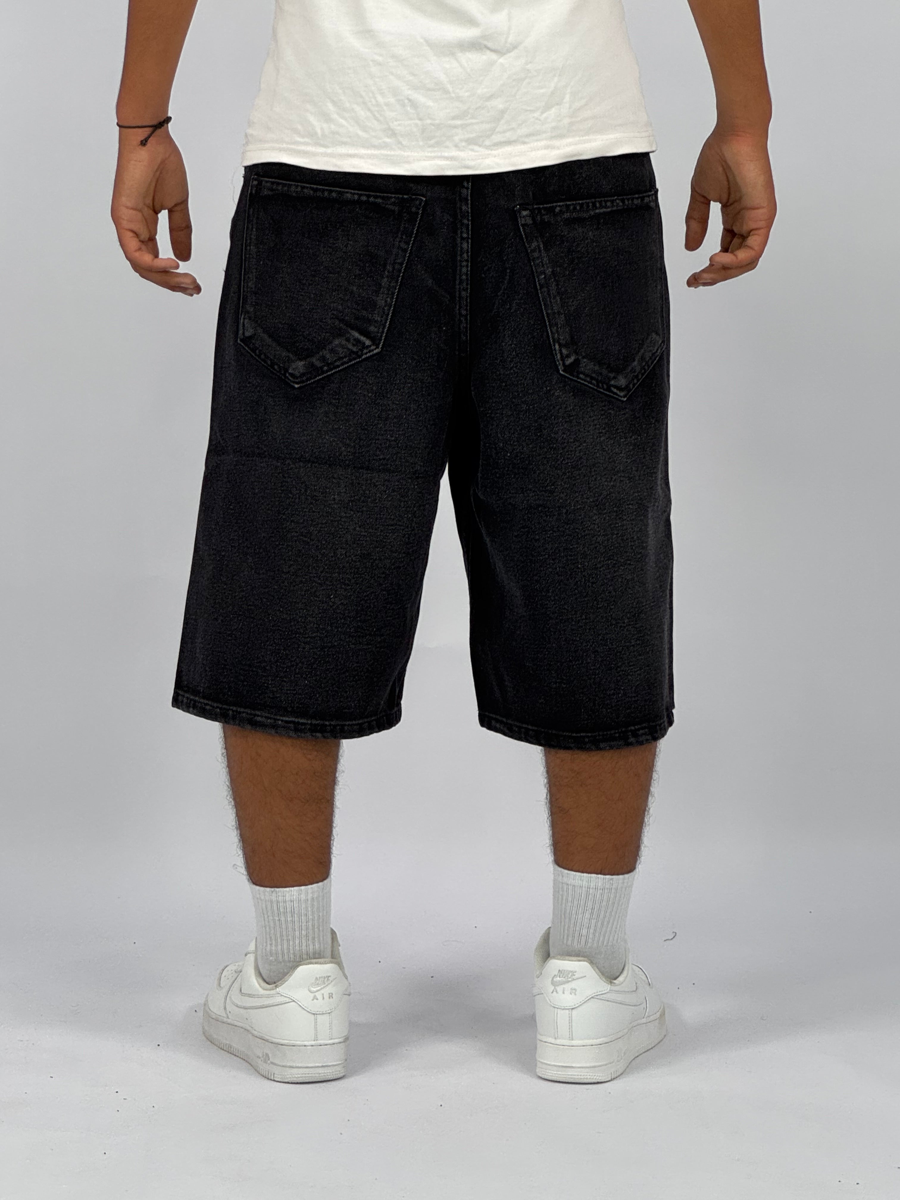 Short en Jean Oversize Homme (B) – Denim Délavé Vintage | Style Streetwear