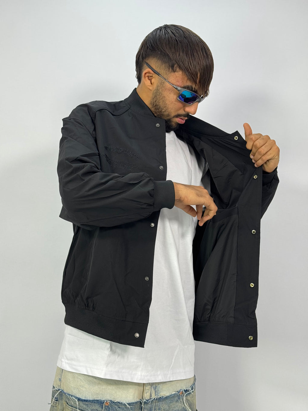 Veste Blouson Noir Monochrome – Urban Form