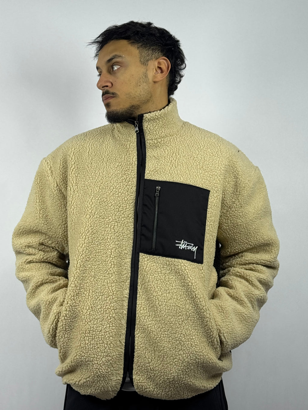 Veste Sherpa Homme Beige – Douceur Premium & Style Moderne