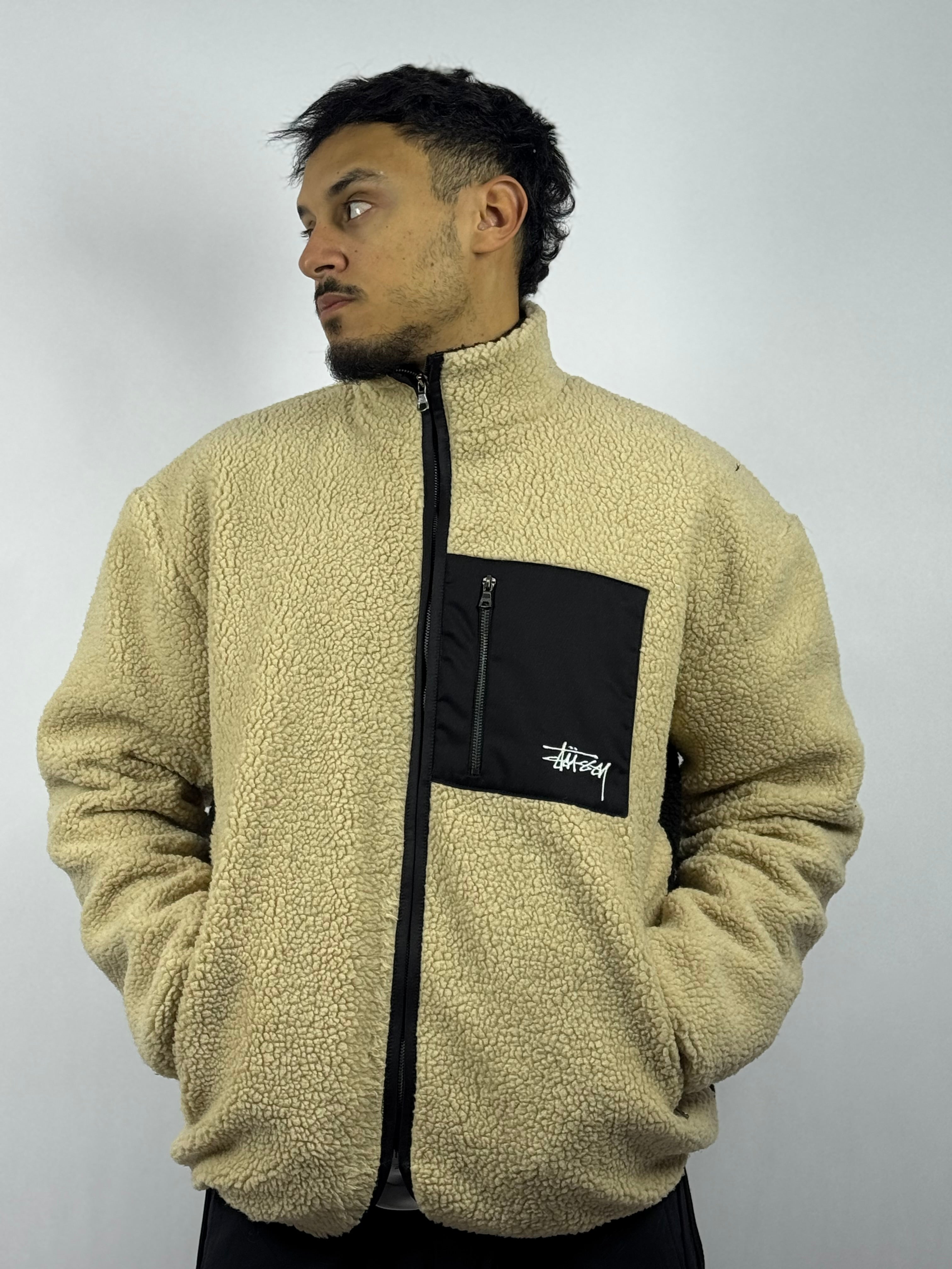 Veste Sherpa Homme Beige – Douceur Premium & Style Moderne