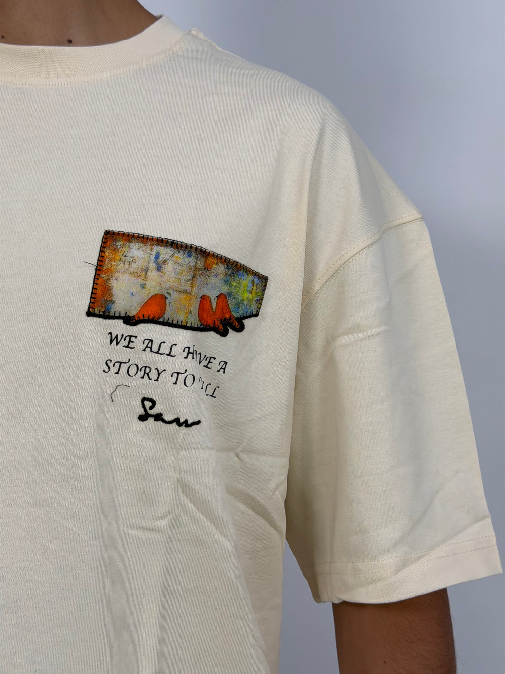 T-shirt ORIGINAL Oversize Ecru – Story Frame Raven Edition