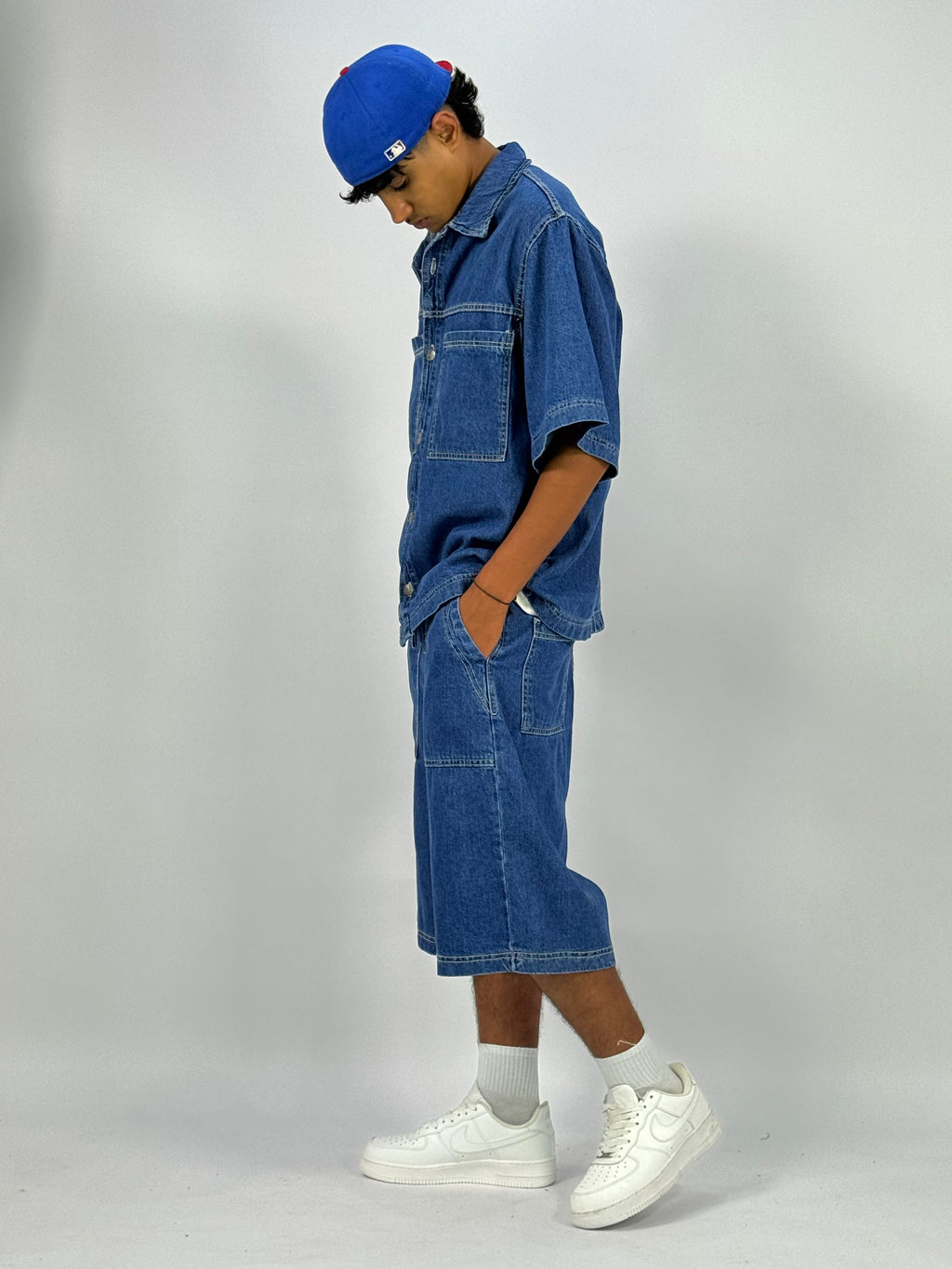 Ensemble Oversize en Jean Homme Bleu