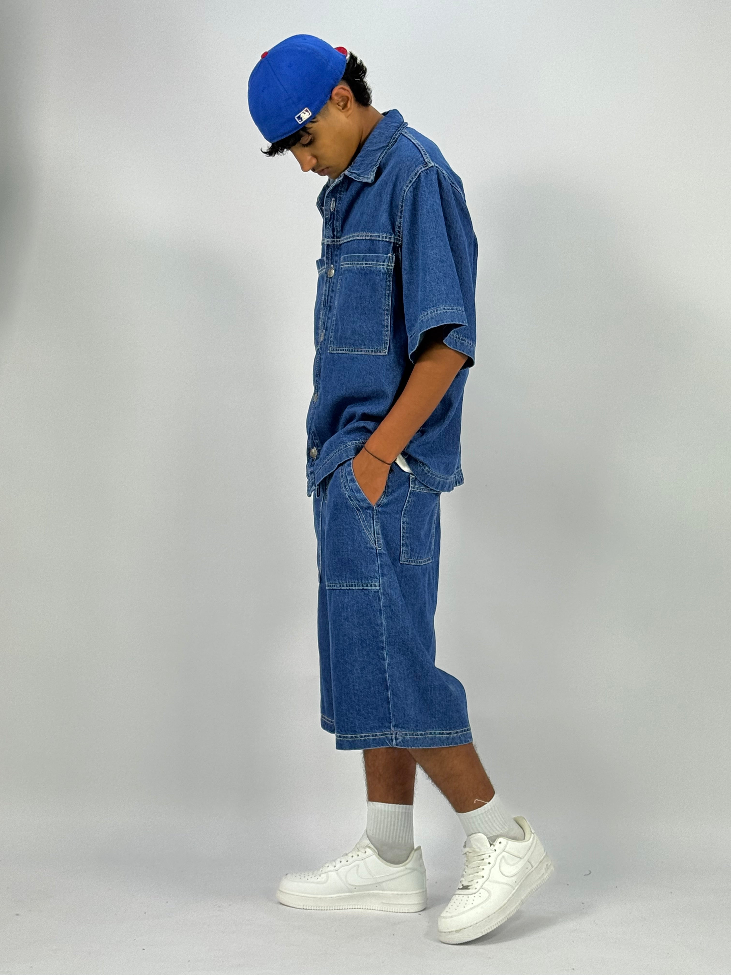Ensemble Oversize en Jean Homme Bleu