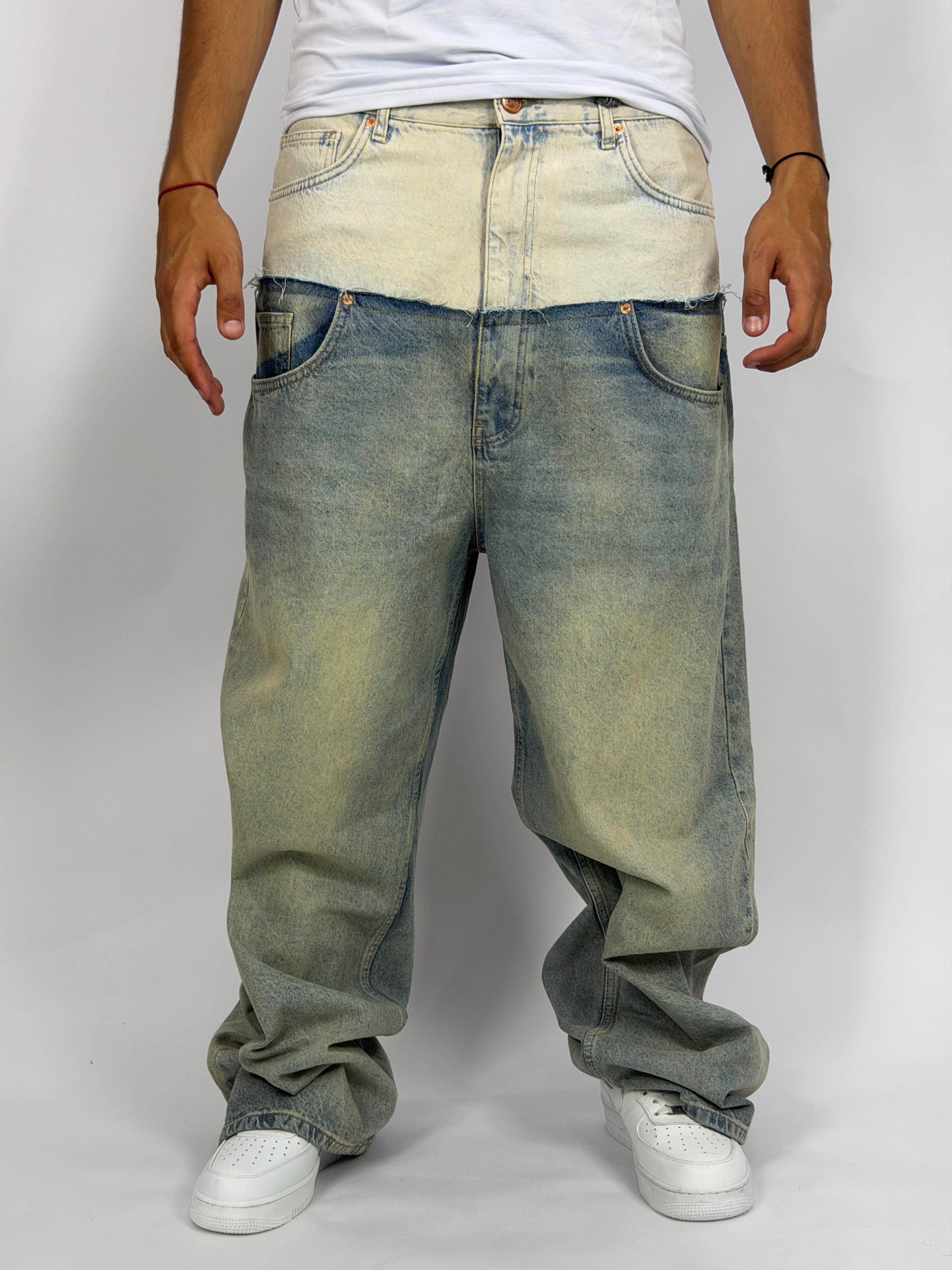 Jeans ORIGINAL Denim Oversize Patchwork – Two Tone Vintage Edition