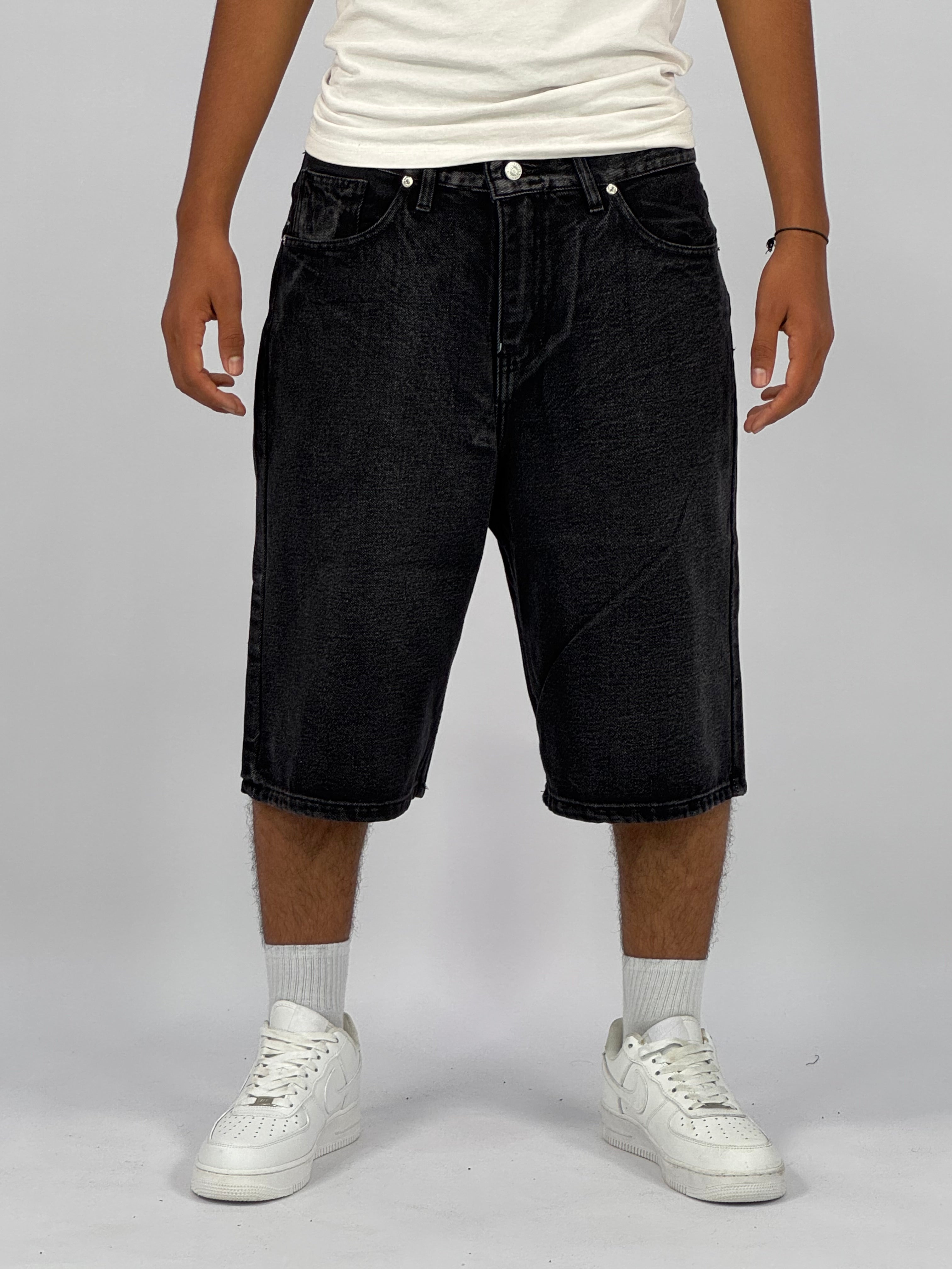 Short en Jean Oversize Homme (B) – Denim Délavé Vintage | Style Streetwear
