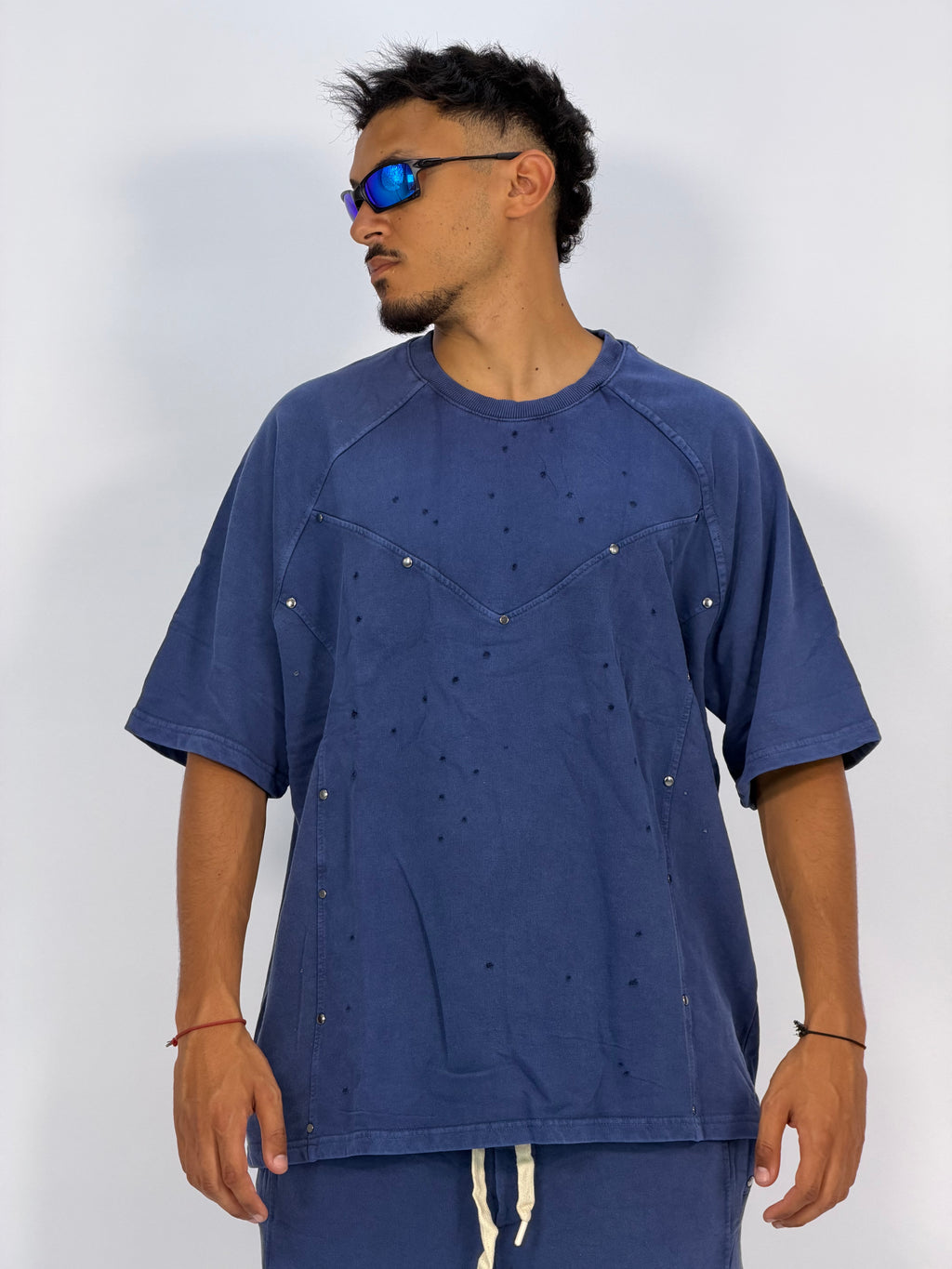 Ensemble “OCEAN DUST” Bleu – T-Shirt + Short Cargo Streetwear
