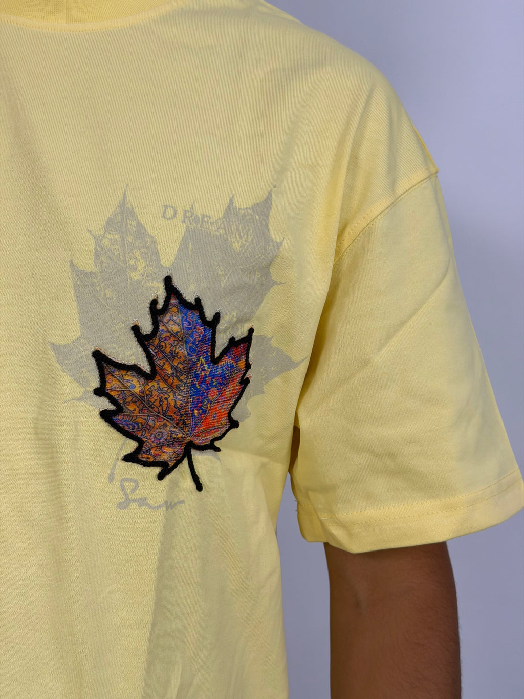 T-shirt ORIGINAL Oversize Jaune – Autumn Leaf Signature