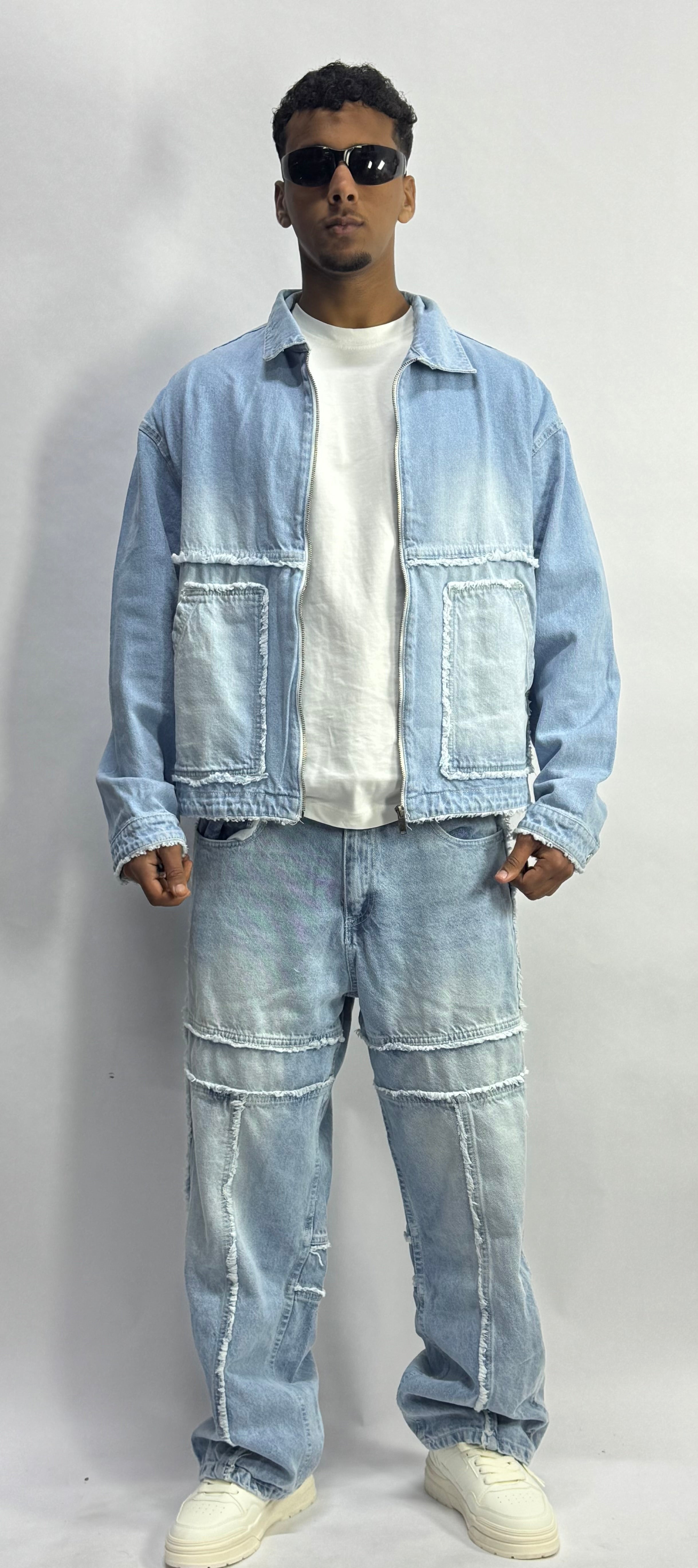 Ensemble Jeans Denim Washed Premium – Style Urban Street Luxe