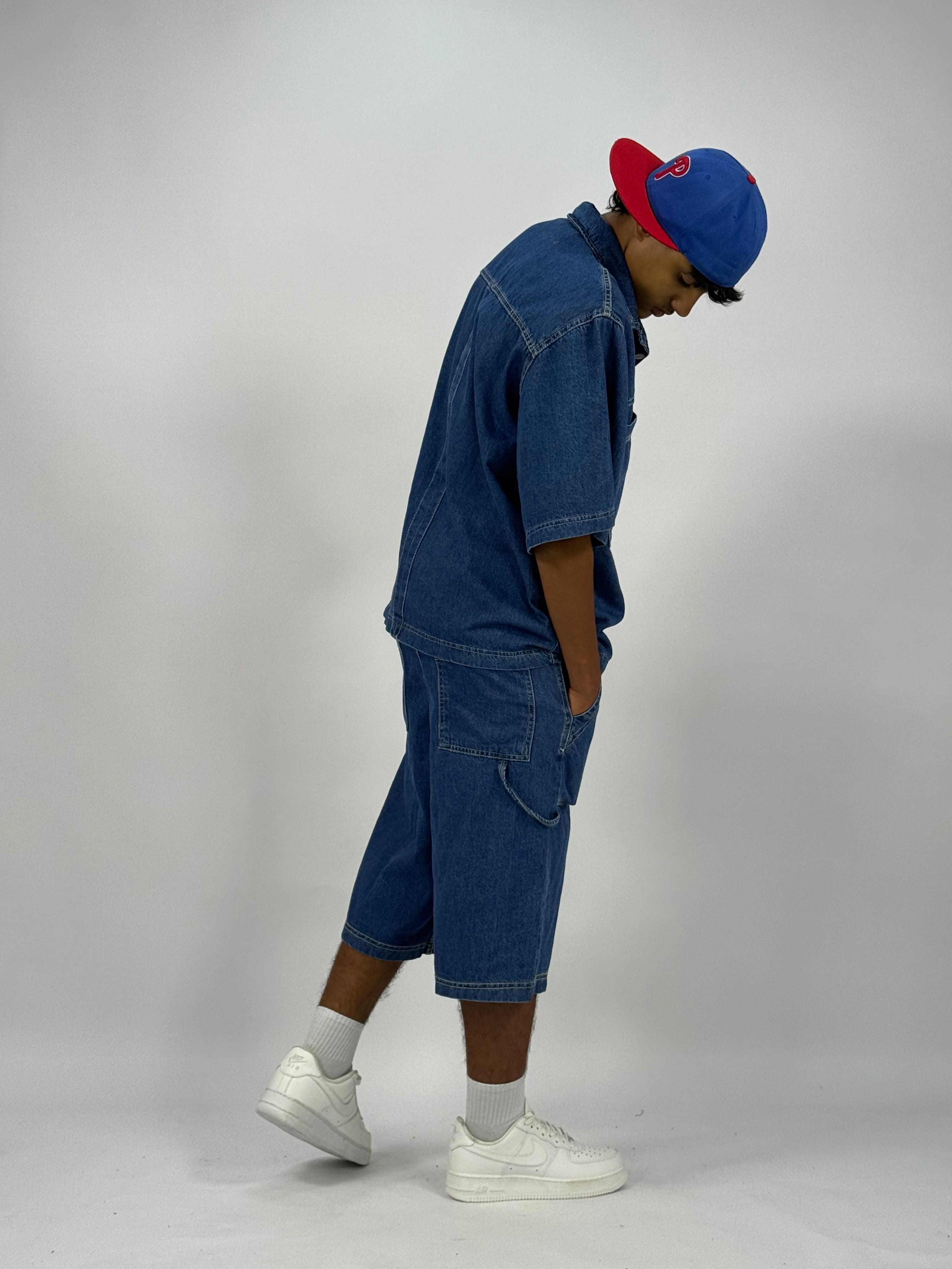 Ensemble Oversize en Jean Homme Bleu