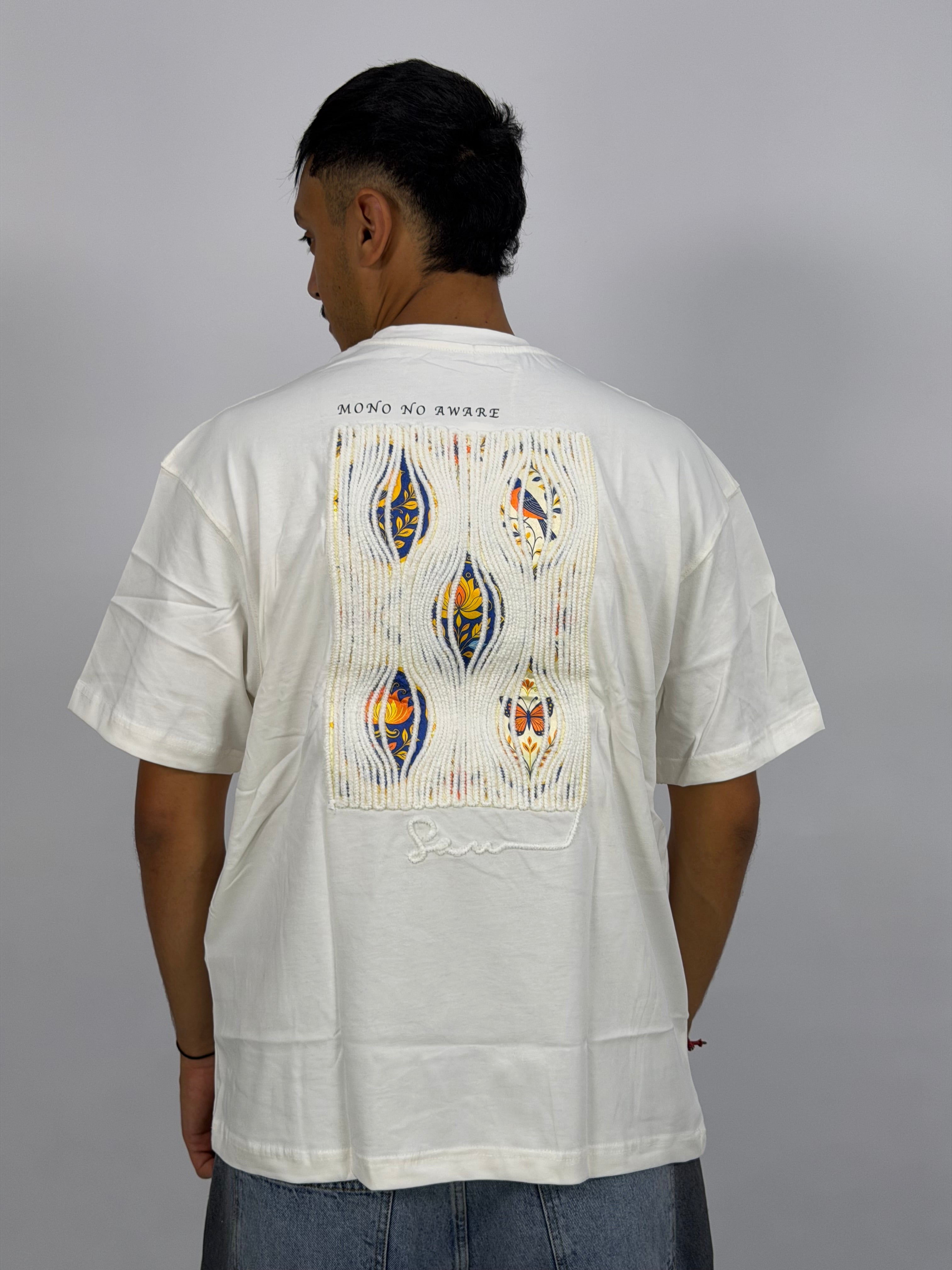 T-shirt ORIGINAL Oversize Blanc – Mono Art Texture Edition