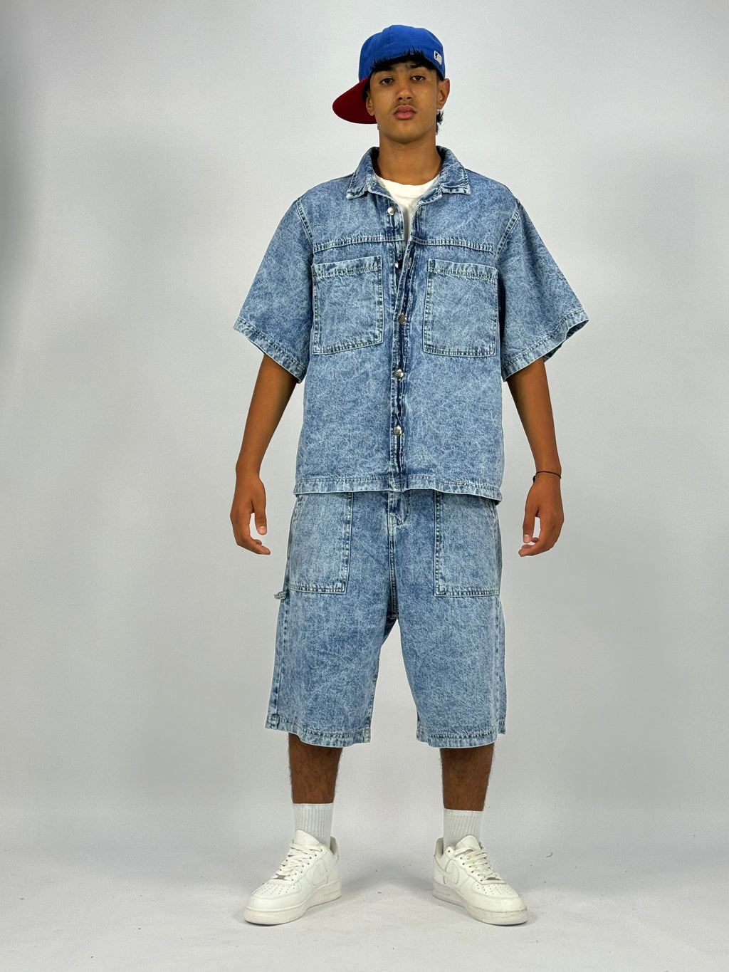 Ensemble Oversize en Jean Homme Bleu Ciel