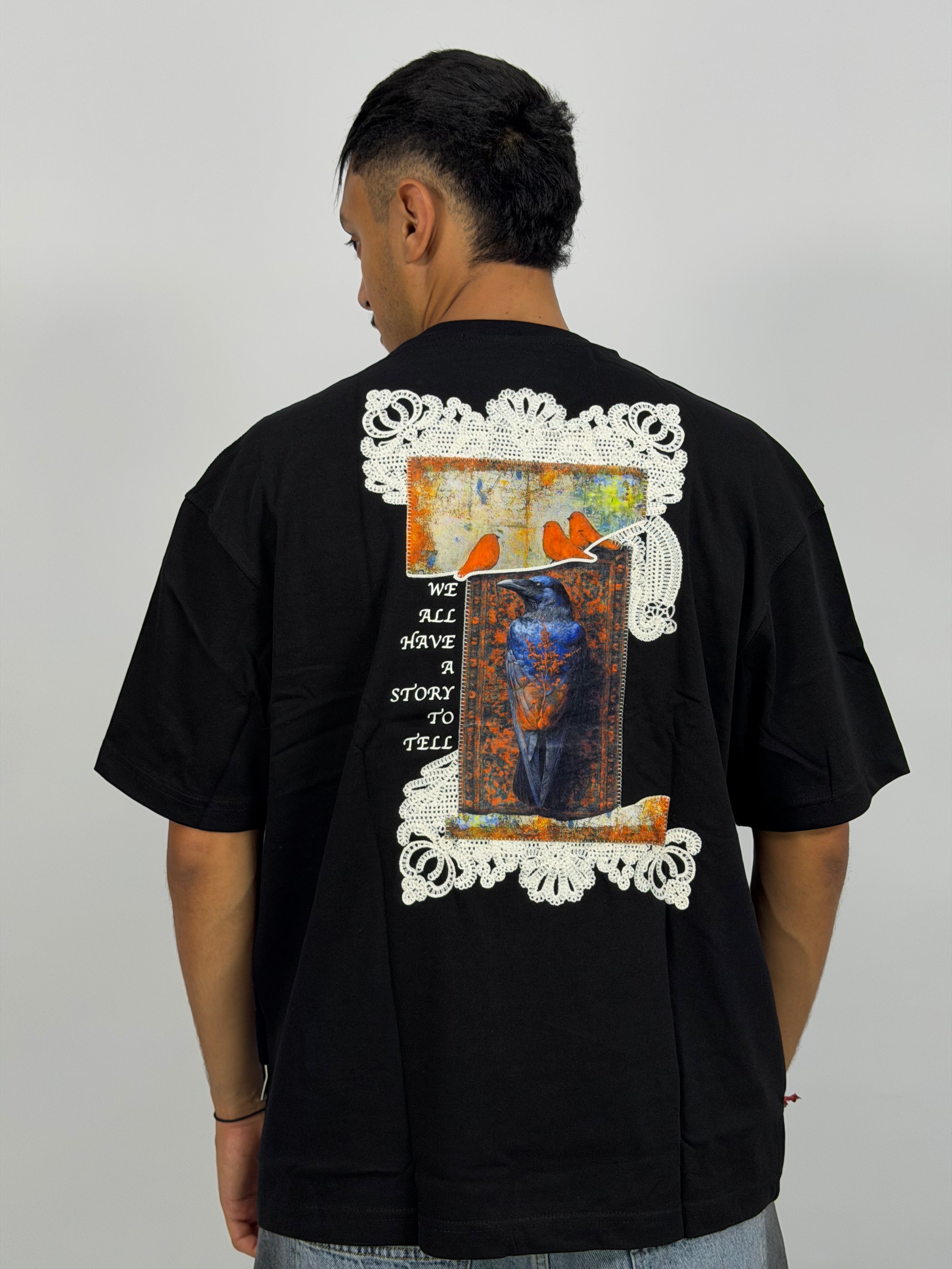 T-shirt Oversize Noir – Story Frame Raven Edition