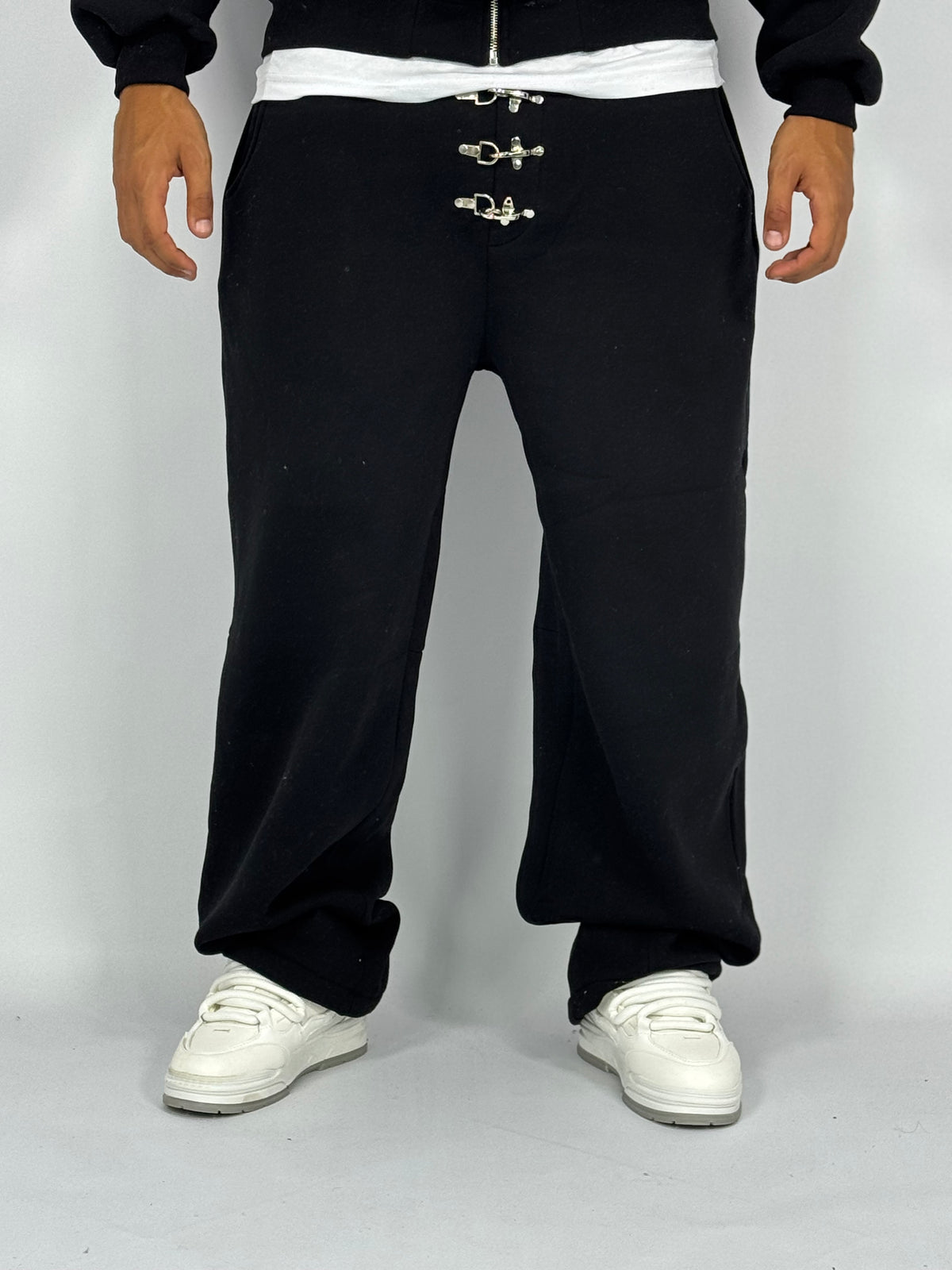 Ensemble Métalliques Noir à Capuche