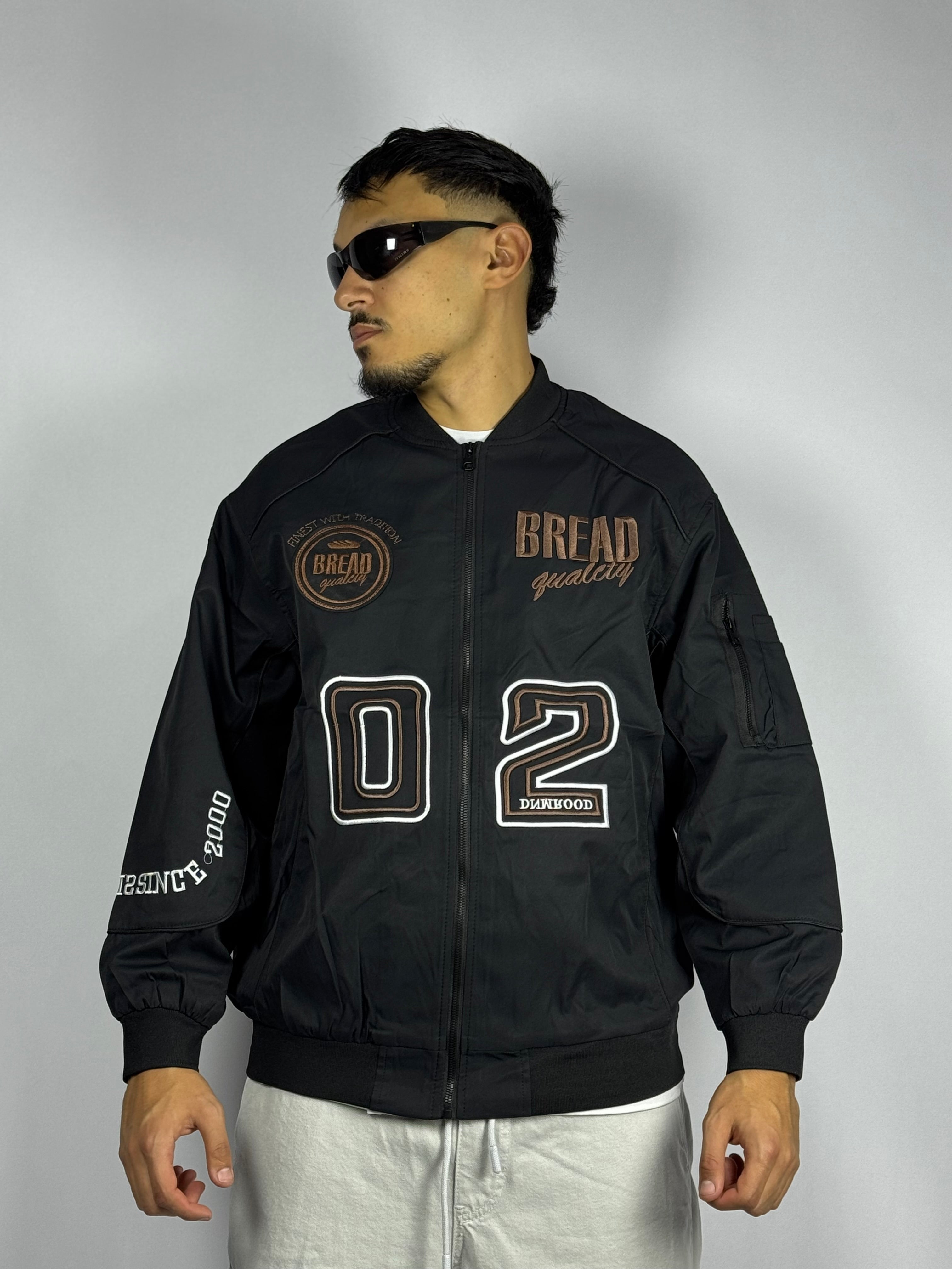 Veste Bomber Noire BREAD – Style Street