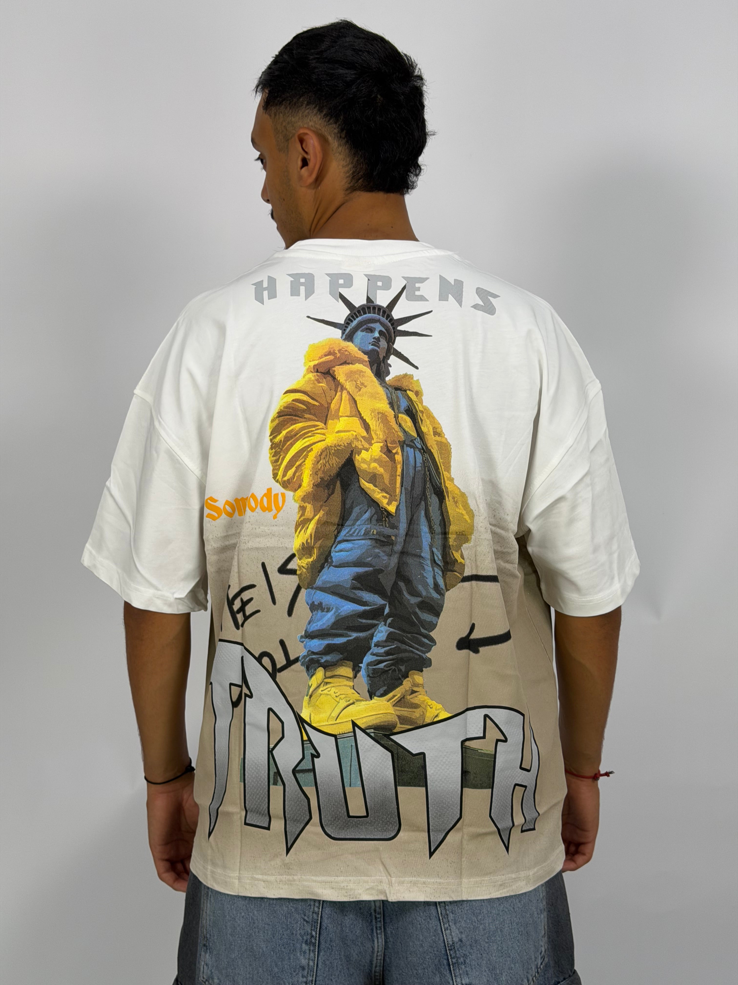 T-shirt ORIGINAL Oversize Blanc – TRUTH Street Graphic Edition