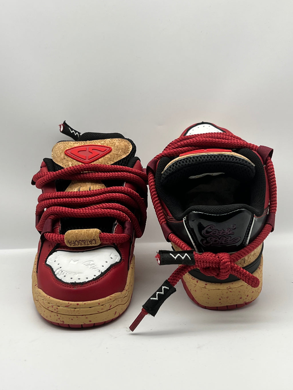 Sneakers ORIGINAL bordeaux et beige à semelle gomme