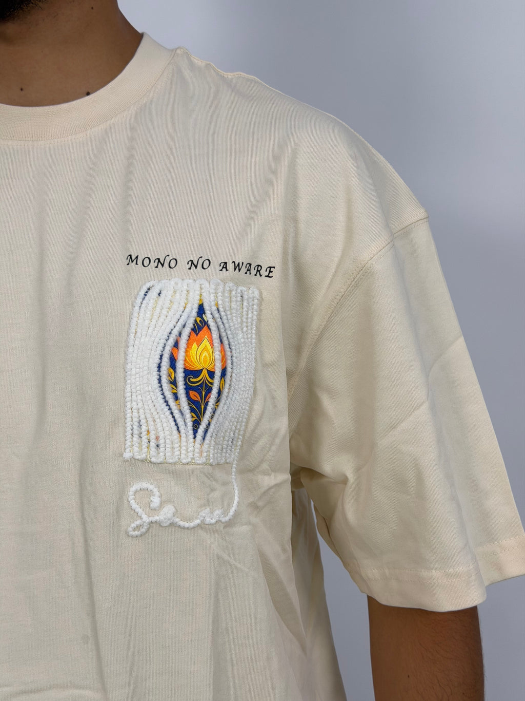 T-shirt ORIGINAL Oversize Ecru – Mono Art Texture Edition