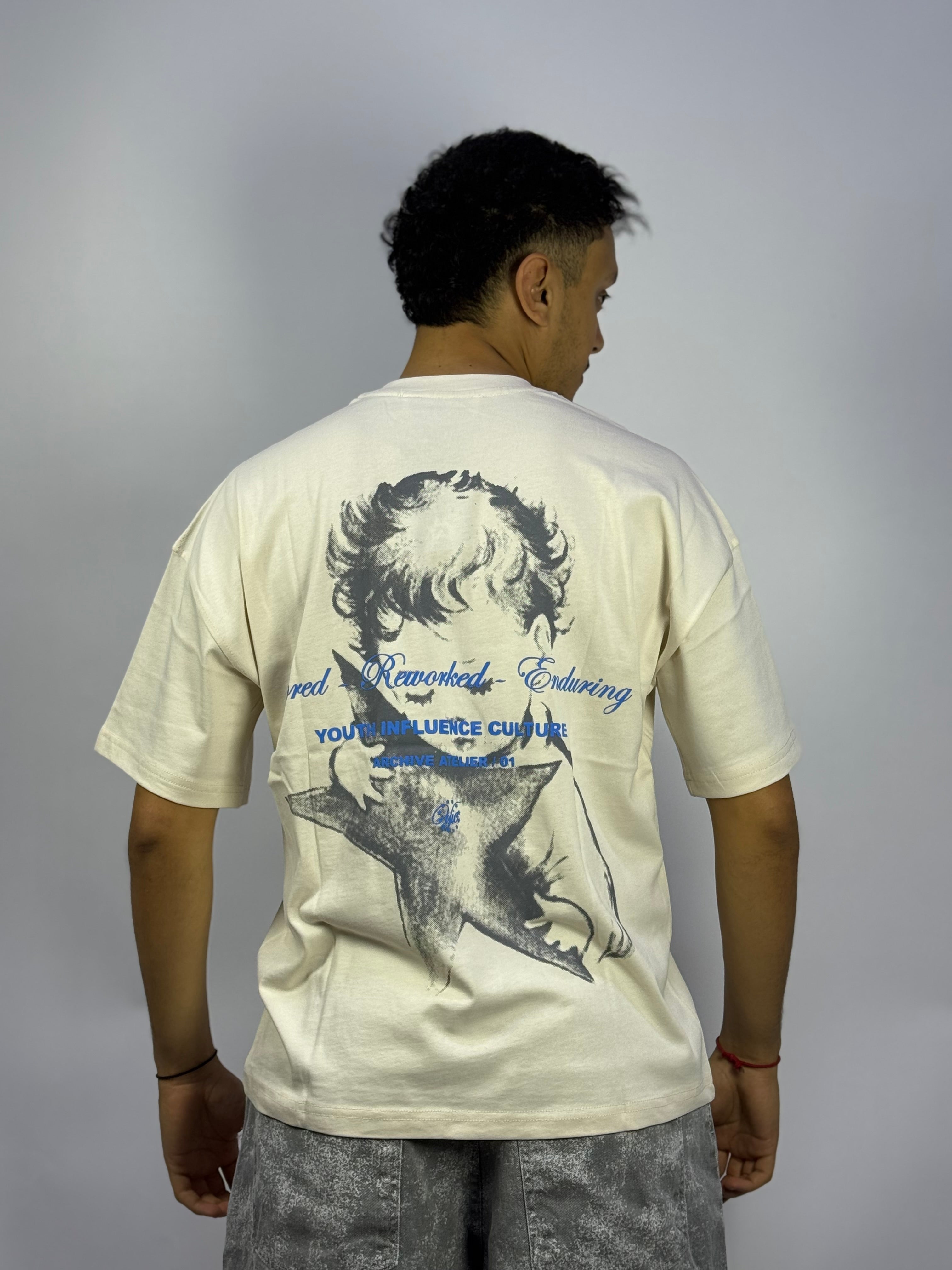 T-shirt Oversize Beige Minimaliste – Streetwear