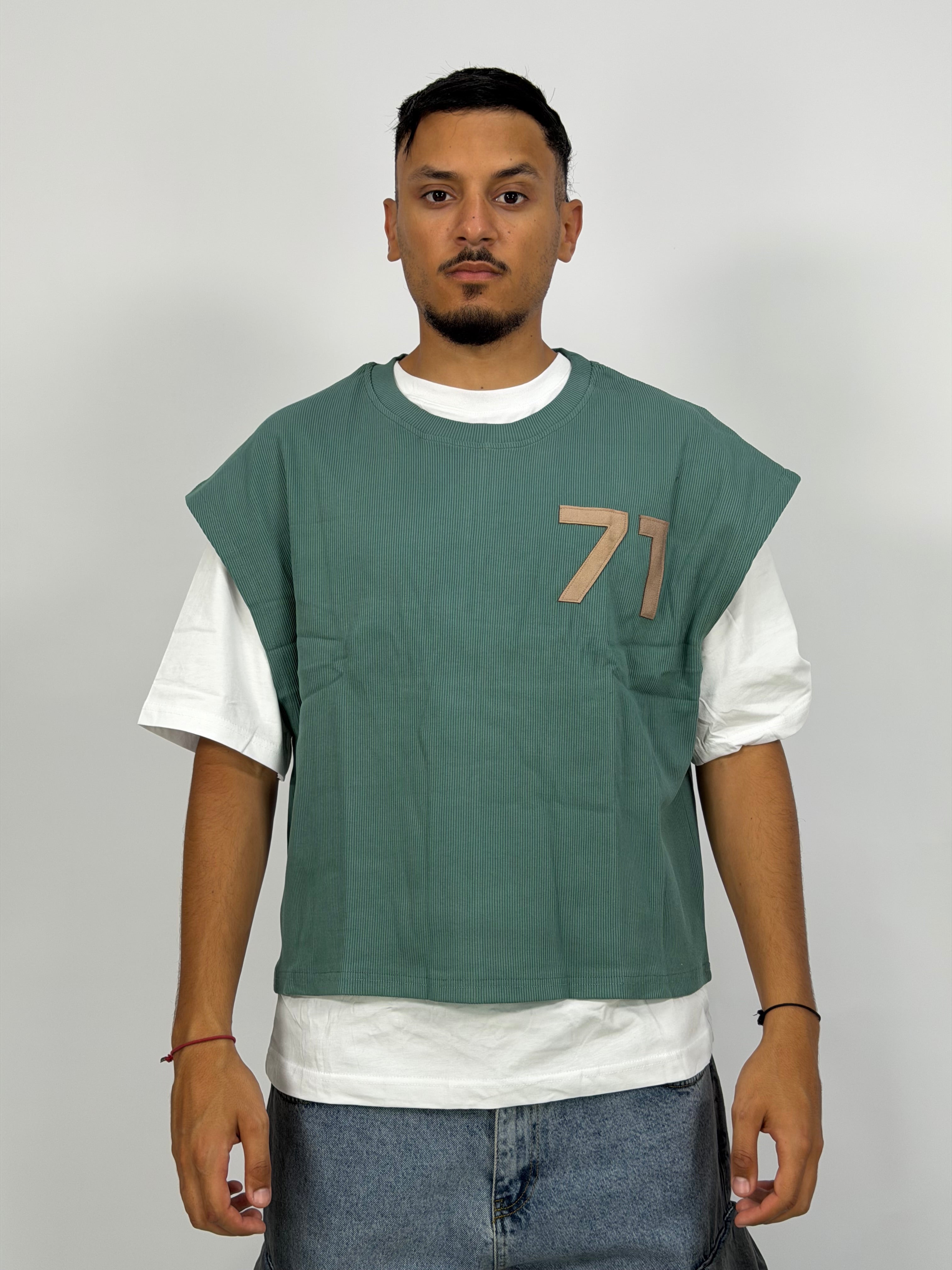 T-shirt Double Layer Vert – 71 Urban Edition