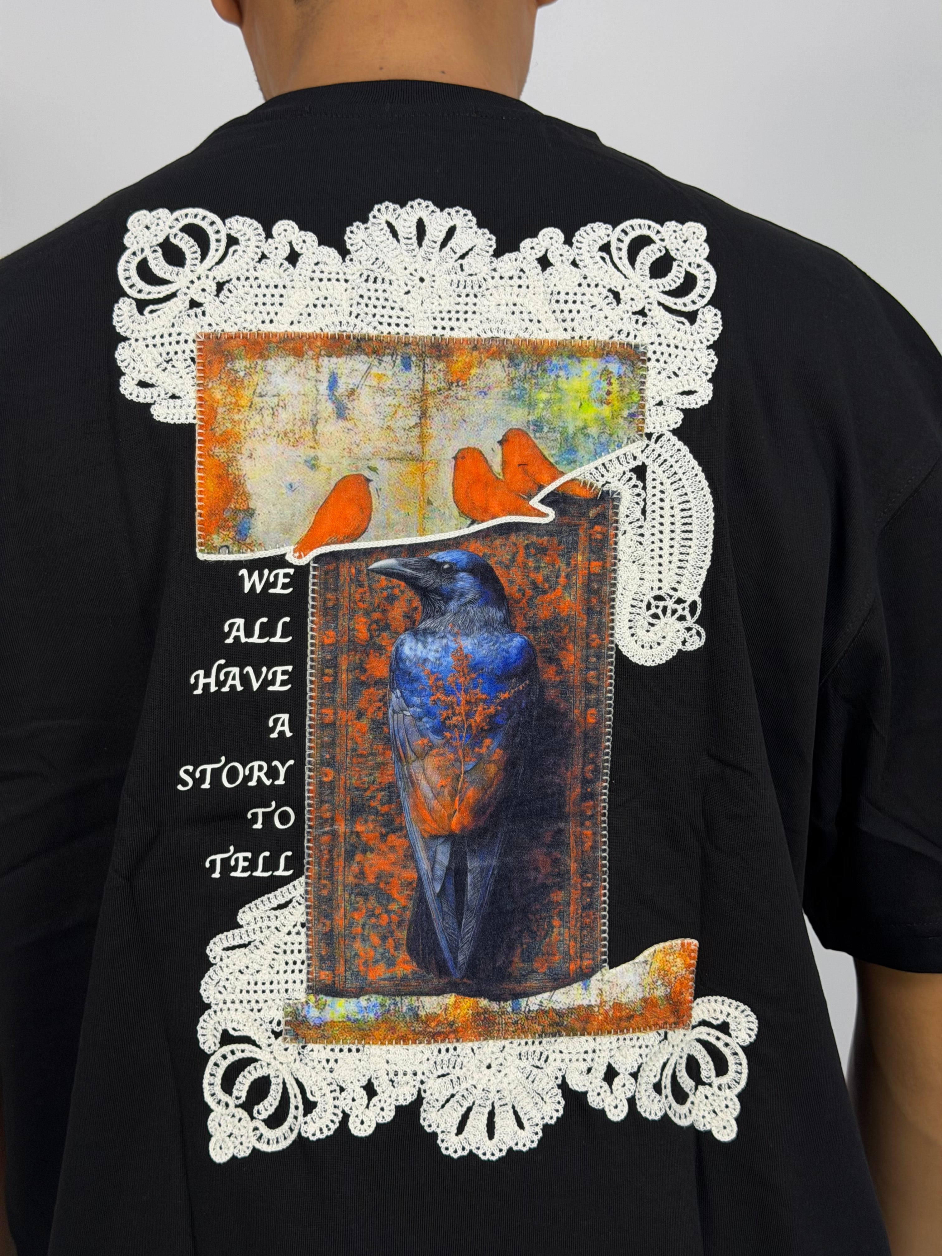 T-shirt Oversize Noir – Story Frame Raven Edition