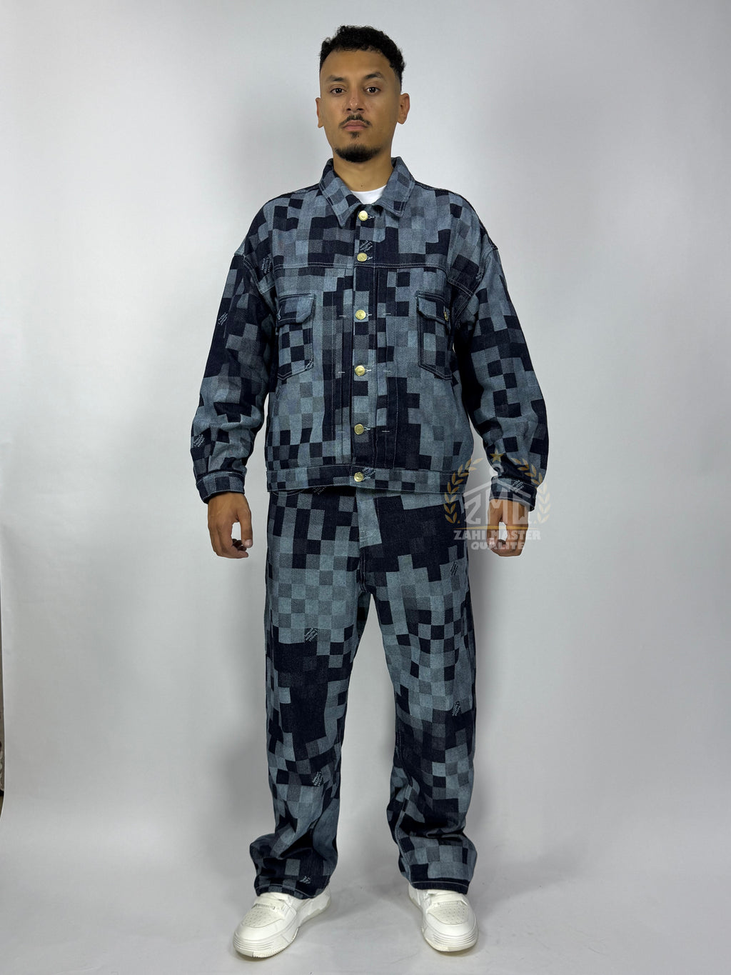 Ensemble Pixel Denim – Édition Limitée 1ʳᵉ Qualité