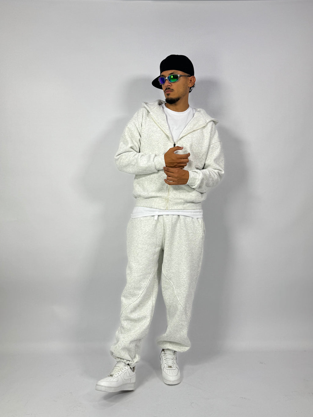 Ensemble Veste Streetwear Oversize Blanc – Veste & Pantalon