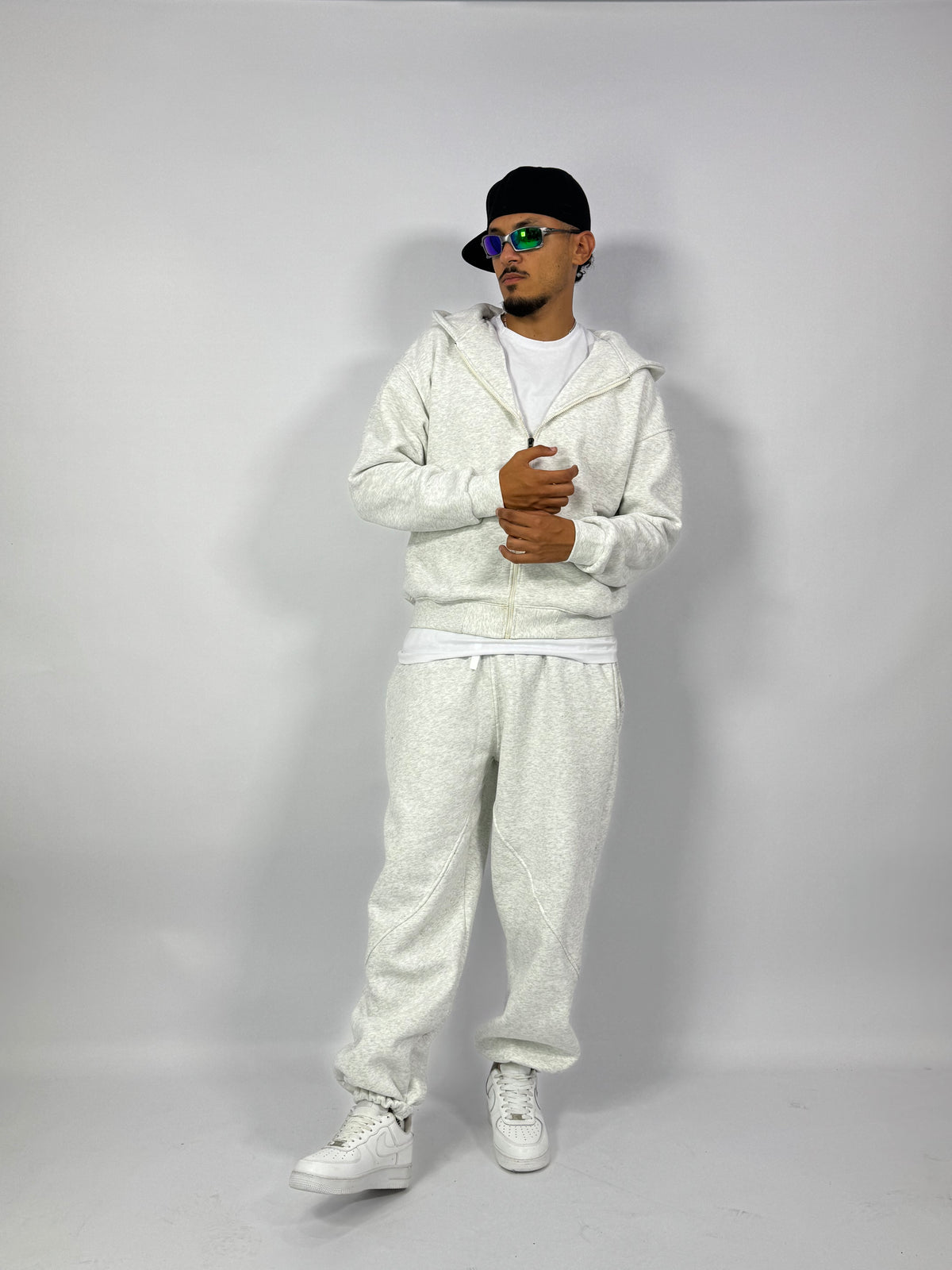 Ensemble Veste Streetwear Oversize Blanc – Veste & Pantalon