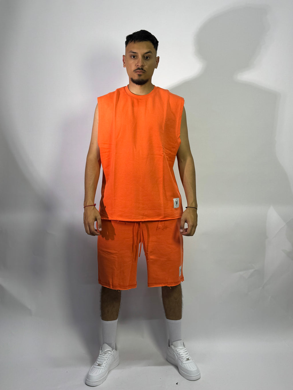 Ensemble Été Orange 1ère Qualité – Sans Manches + Short Confort