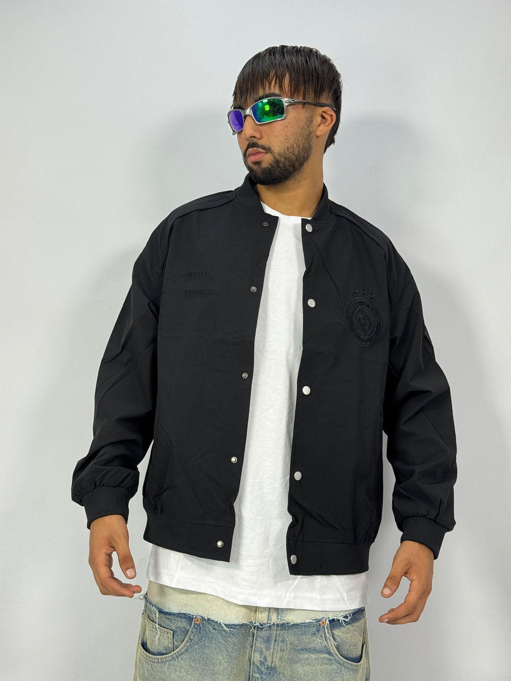 Veste Blouson Noir Monochrome – Urban Form
