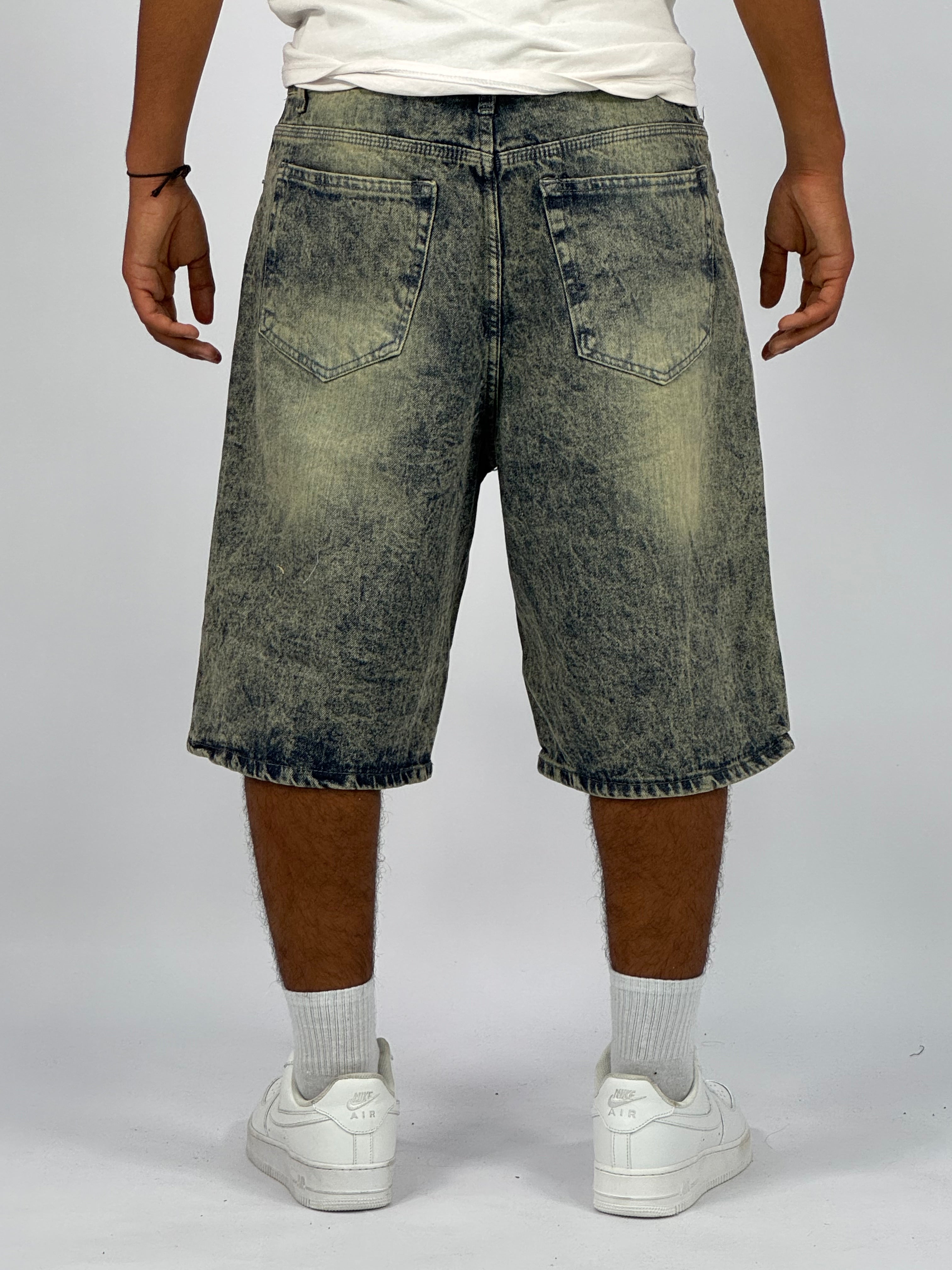 Short en Jean Oversize Homme (A) – Denim Délavé Vintage | Style Streetwear