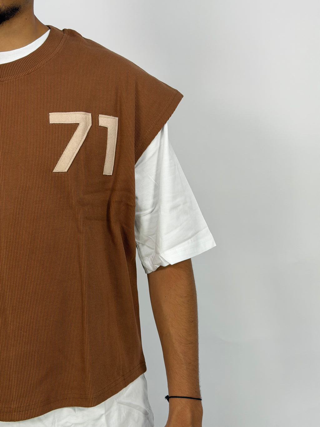 T-shirt Double Layer Marron – 71 Urban Edition