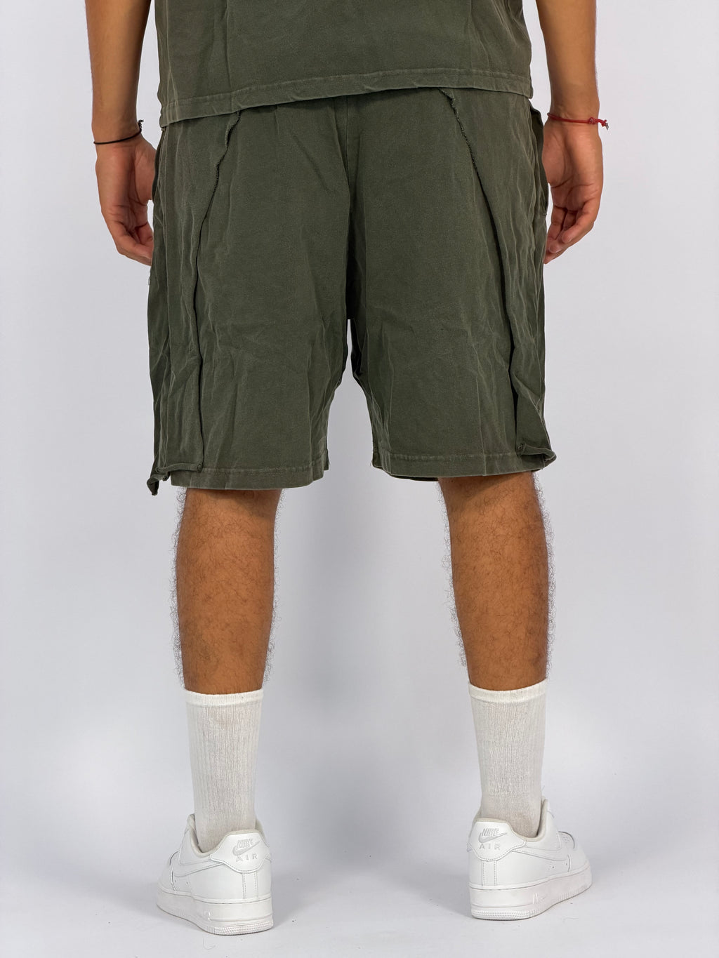 Ensemble “OCEAN DUST” Vert Foncé – T-Shirt + Short Cargo Streetwear