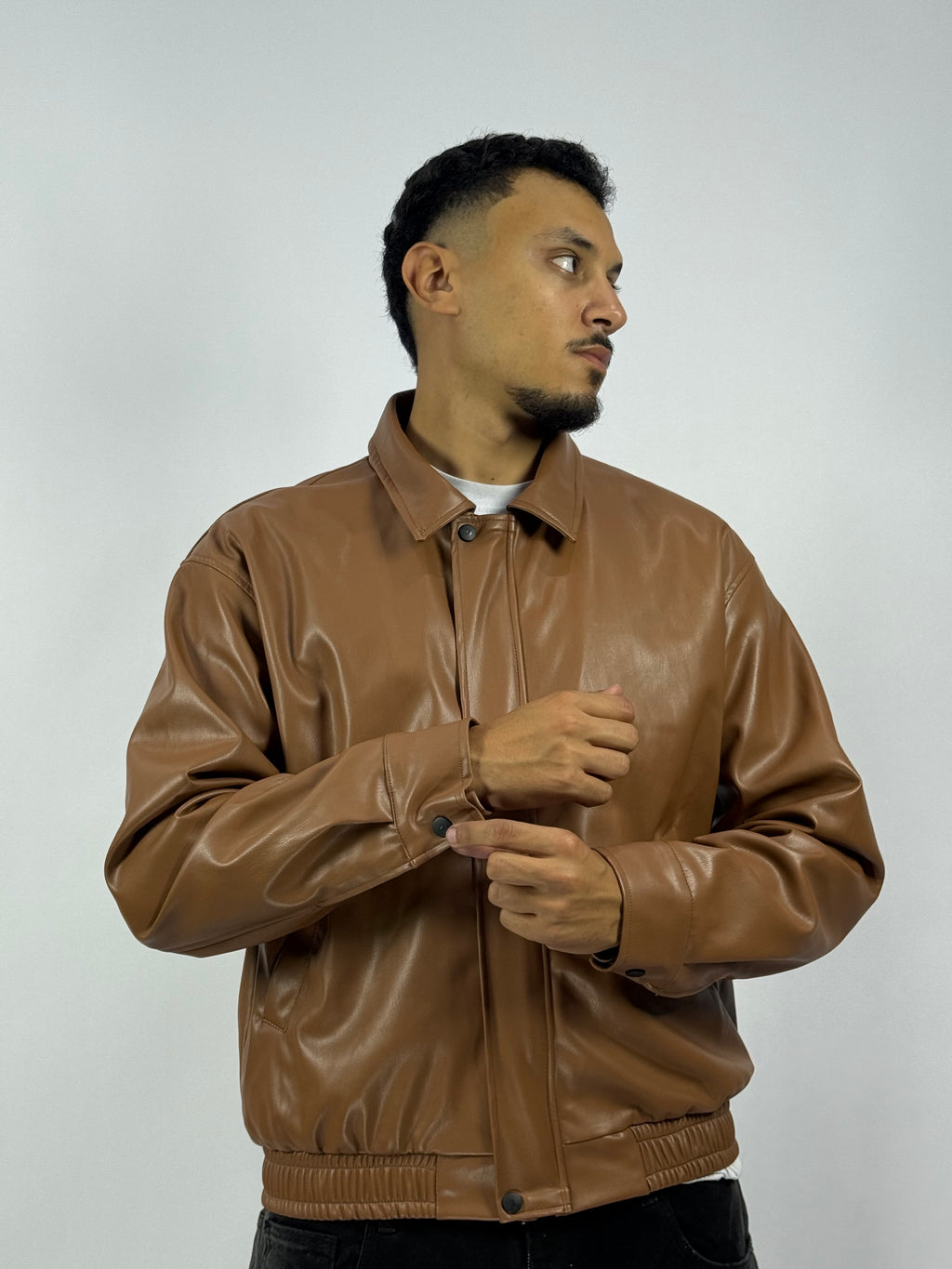 Veste en cuire CAMEL